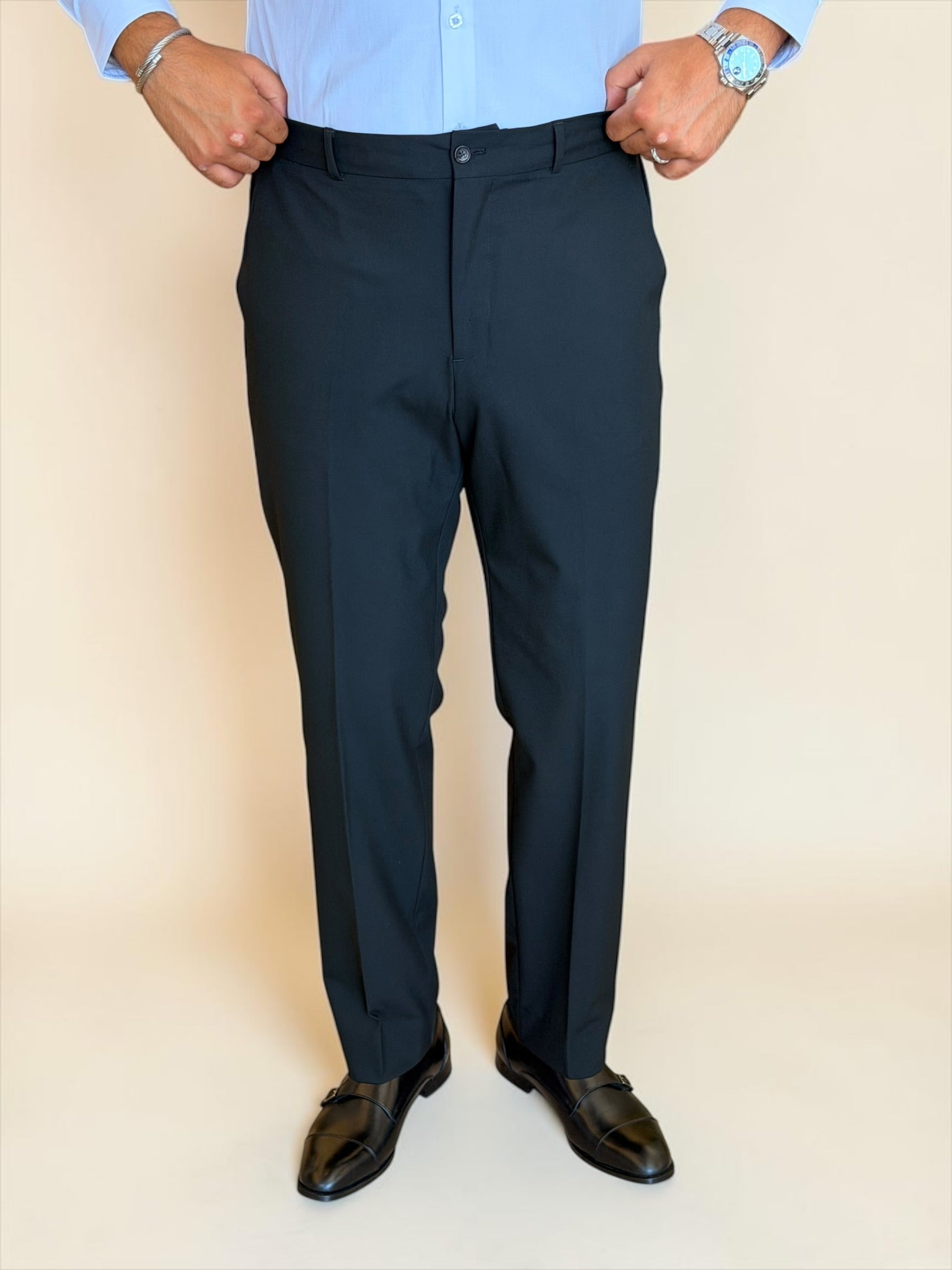 Double breasted 4 button suit - Black