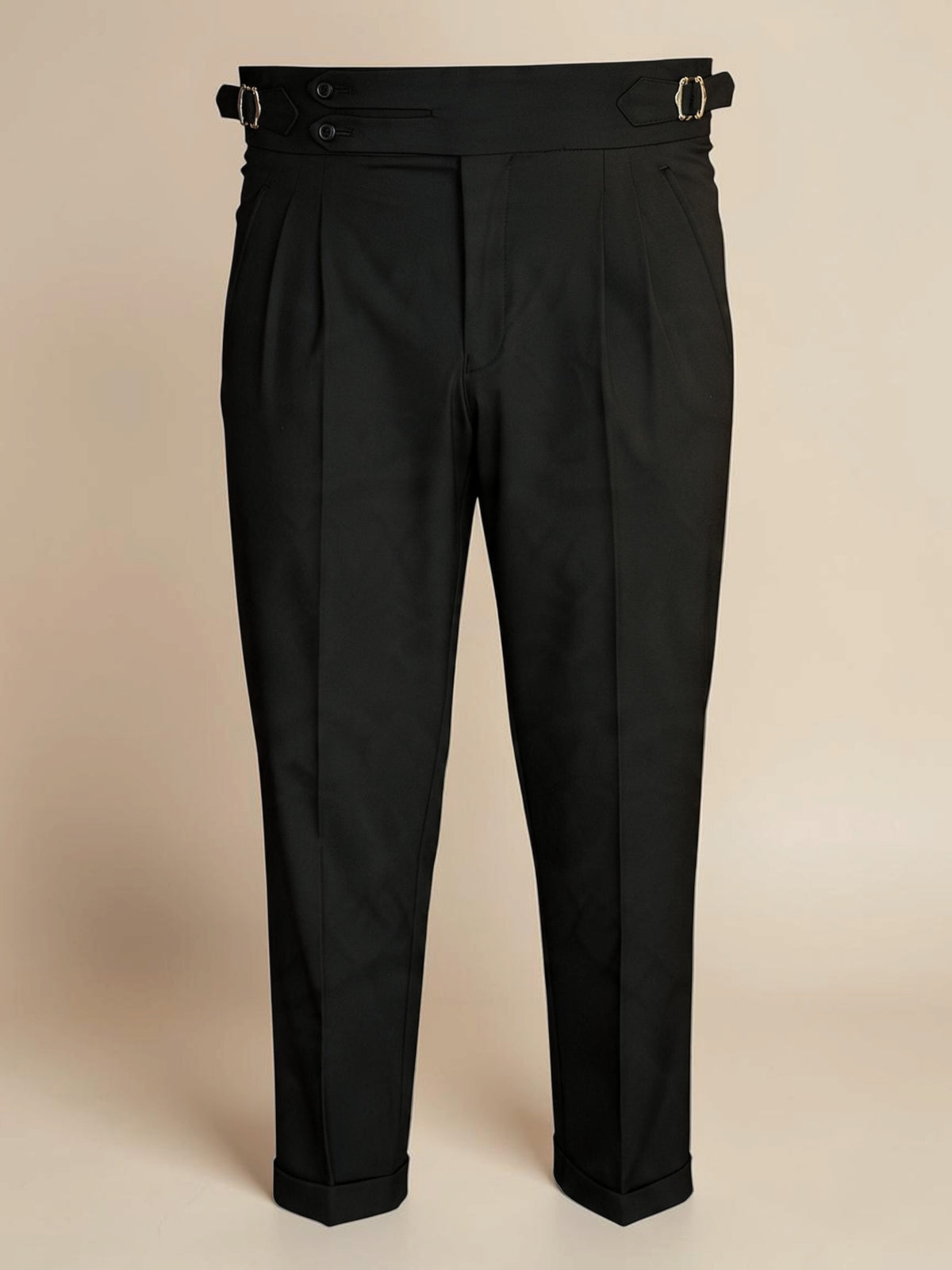 Double-Belt Gurkha Trousers - Black