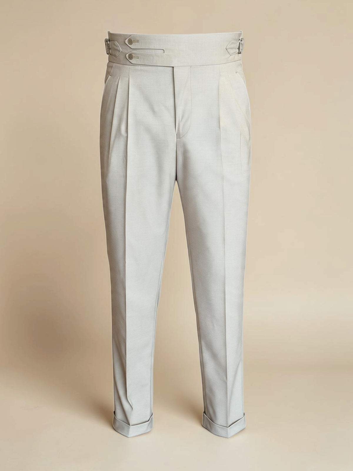 Double-Belt Gurkha Trousers - Beige