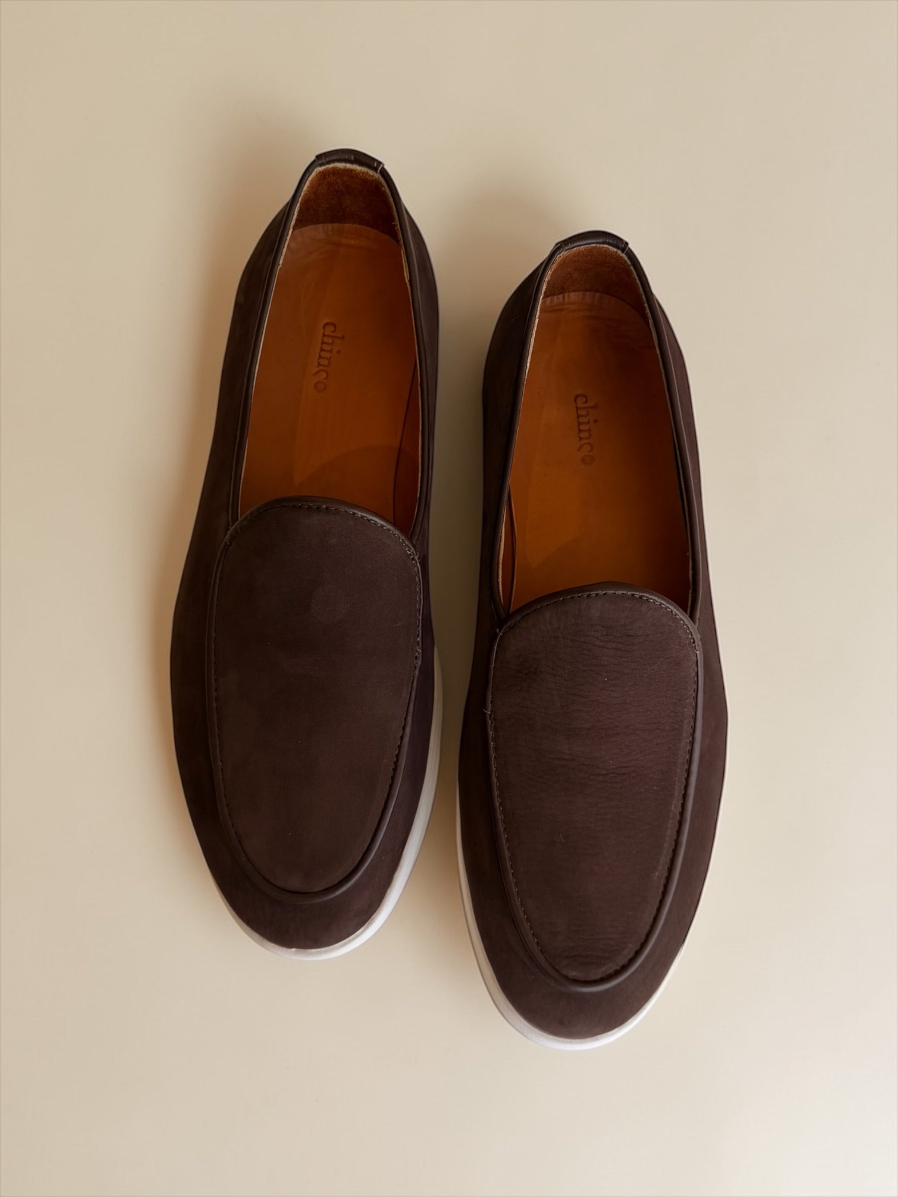 Suede leather loafers - Brown