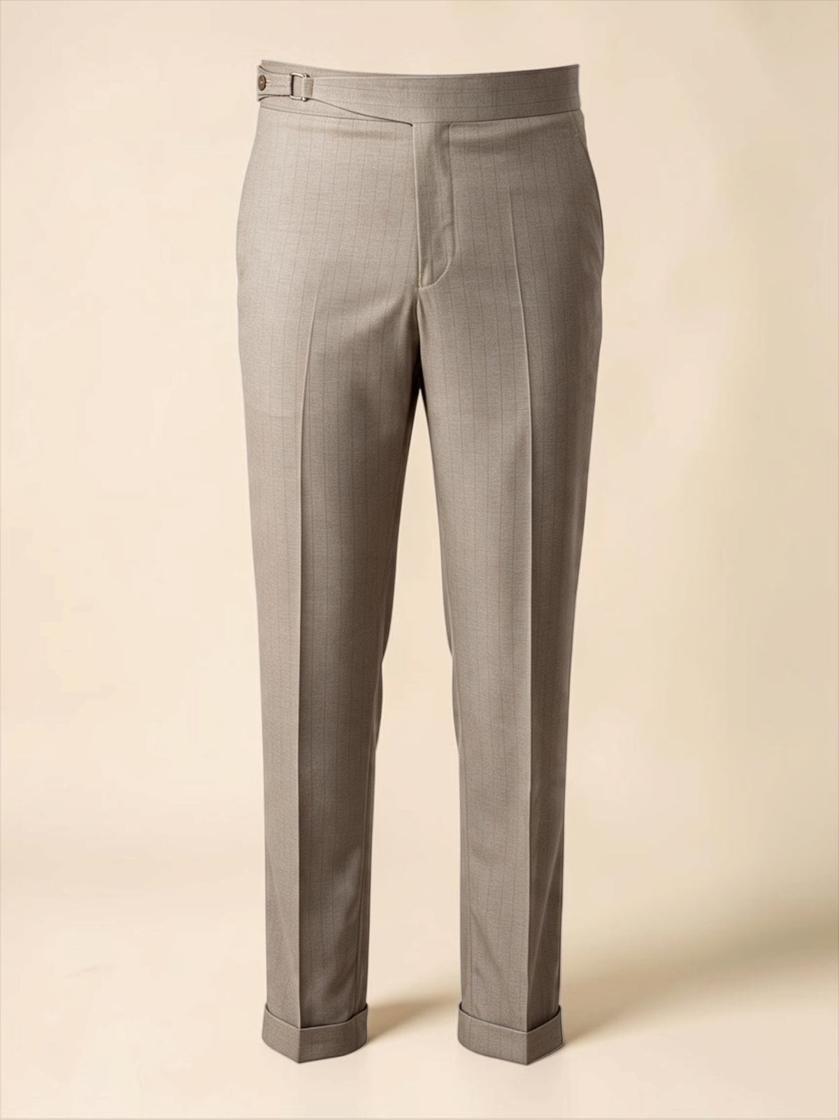 One side stripe gurkha trousers - beige