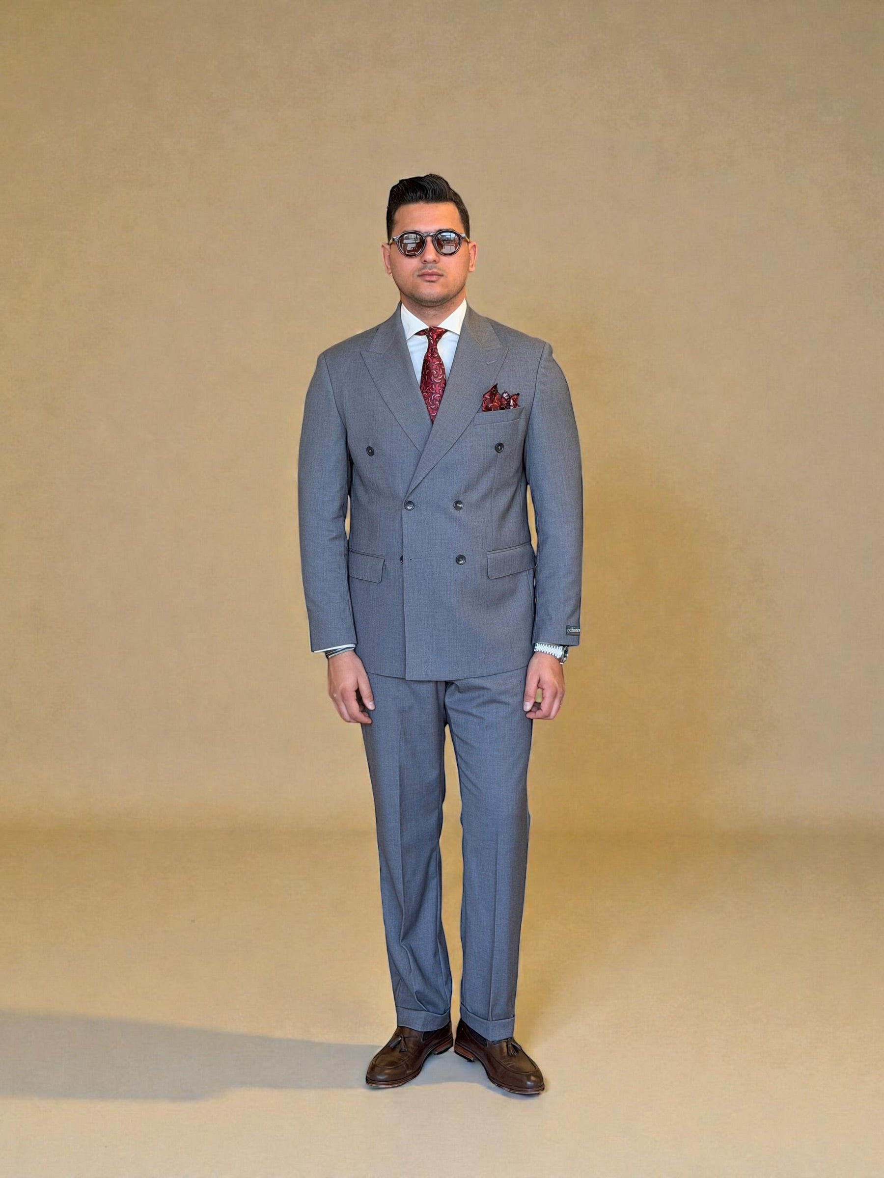 Double breasted suit - Mid Gray