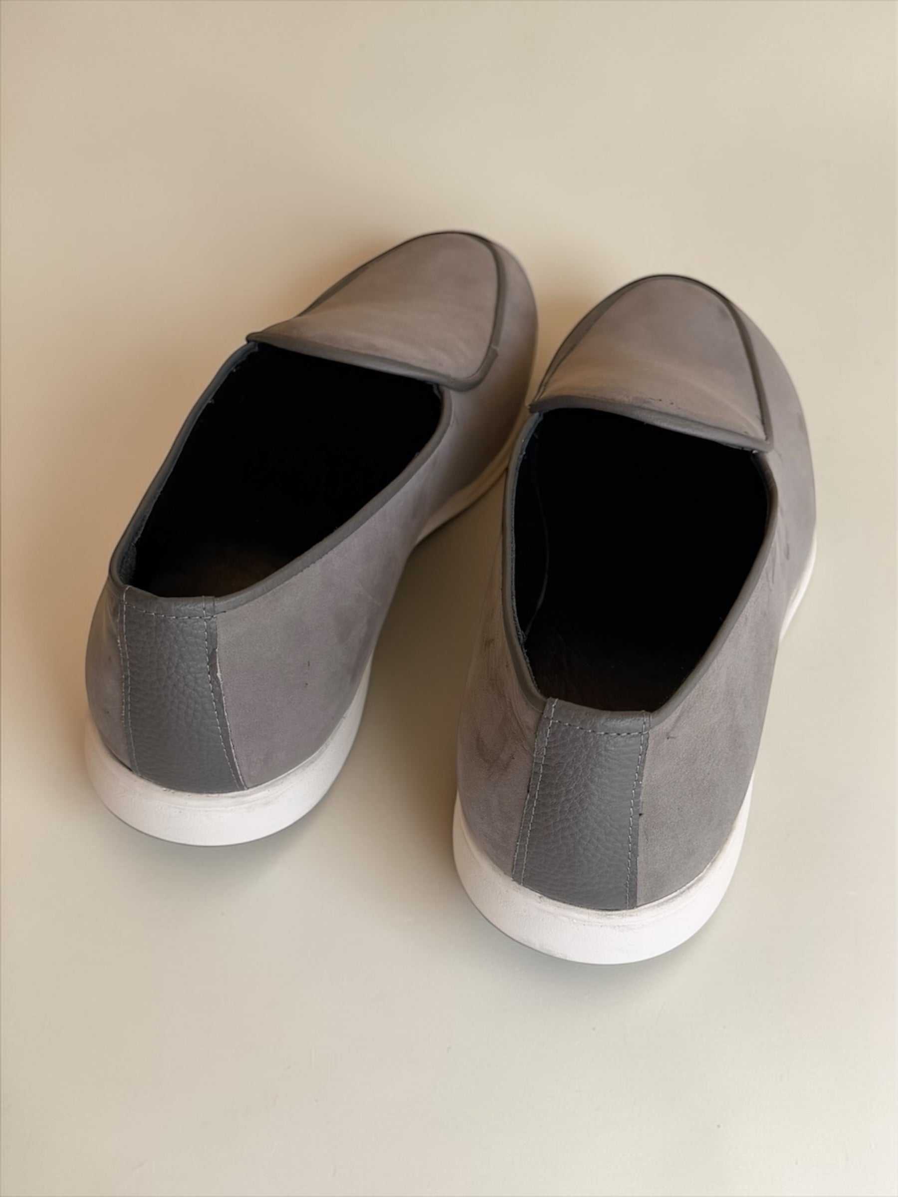 Suede leather loafers - Gray