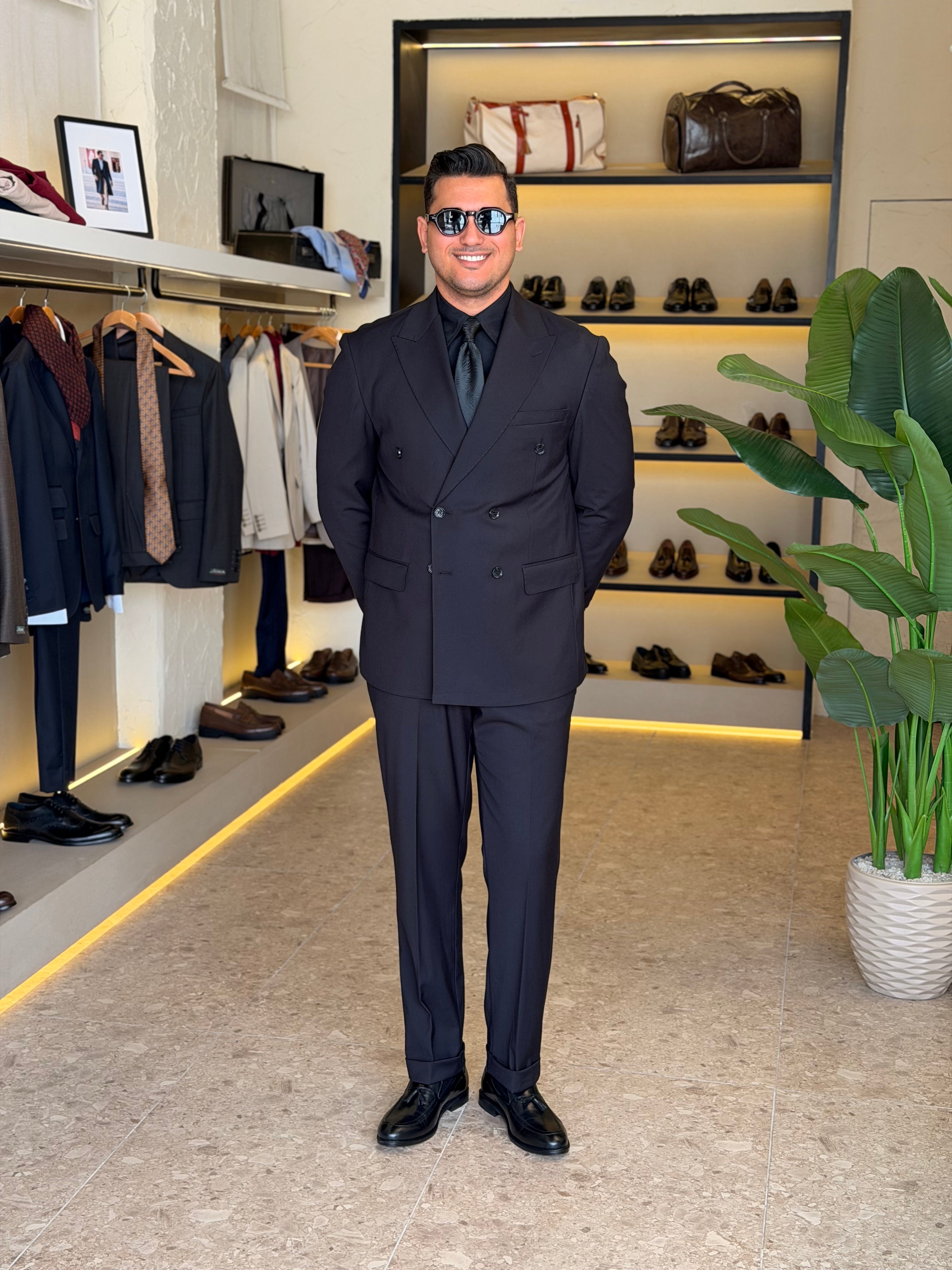 Double breasted suit - Black