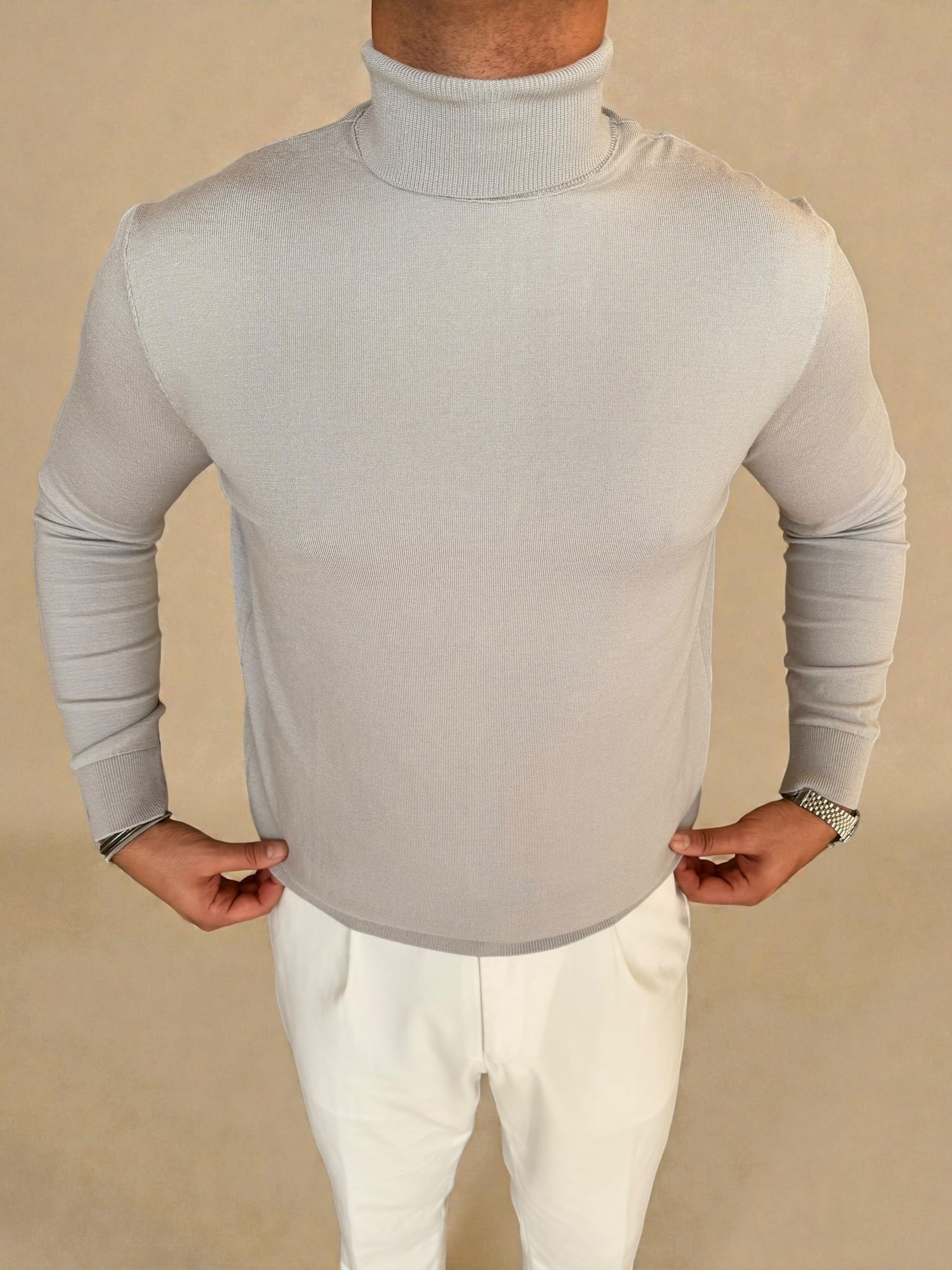 Knitwear High-Neck - Gray