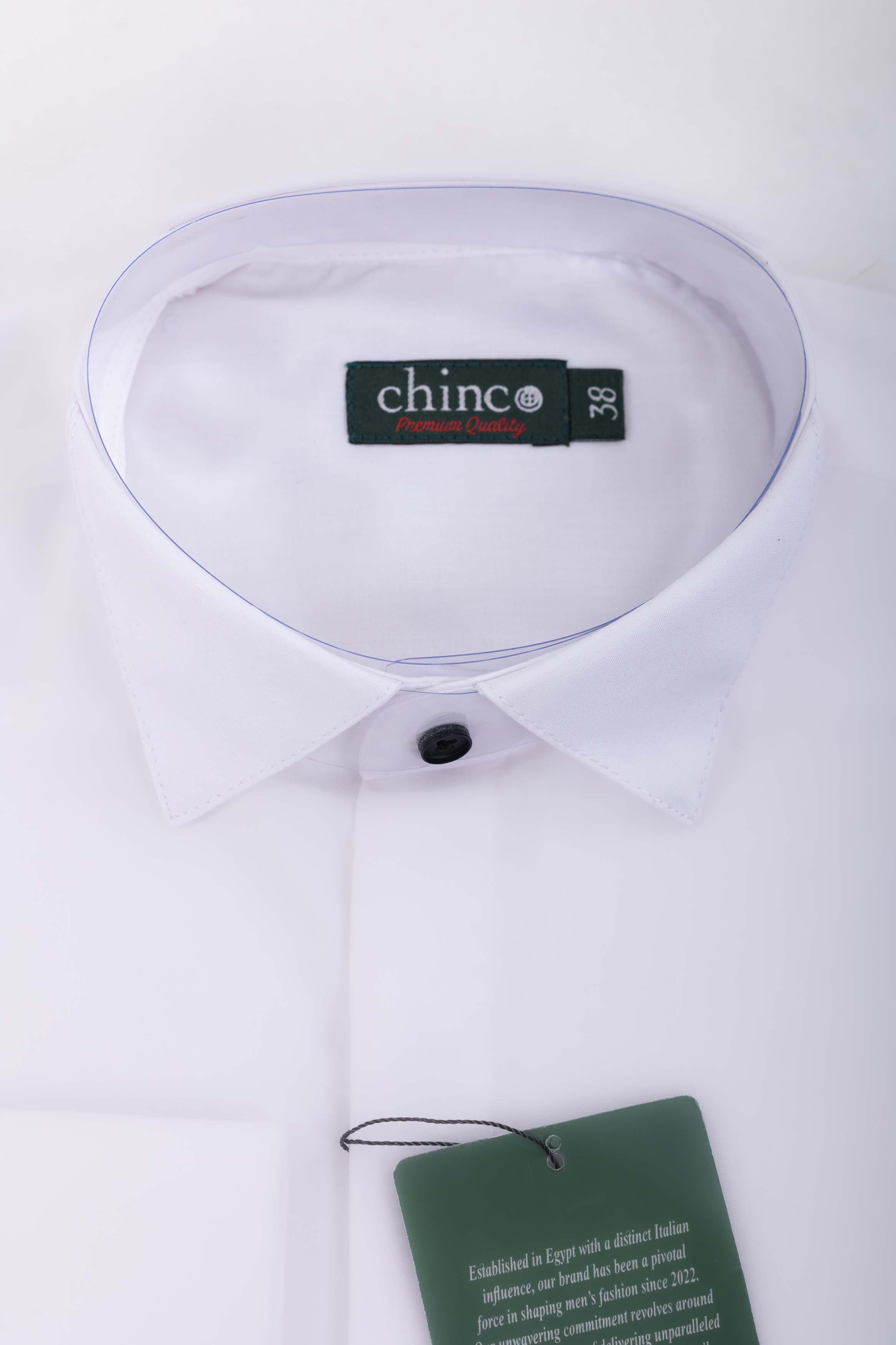 wedding wing tip collar chemise- White