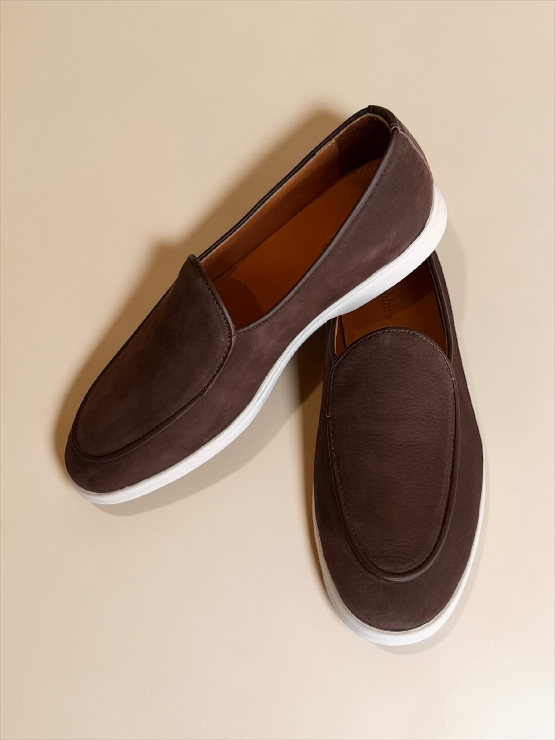 Suede leather loafers - Brown