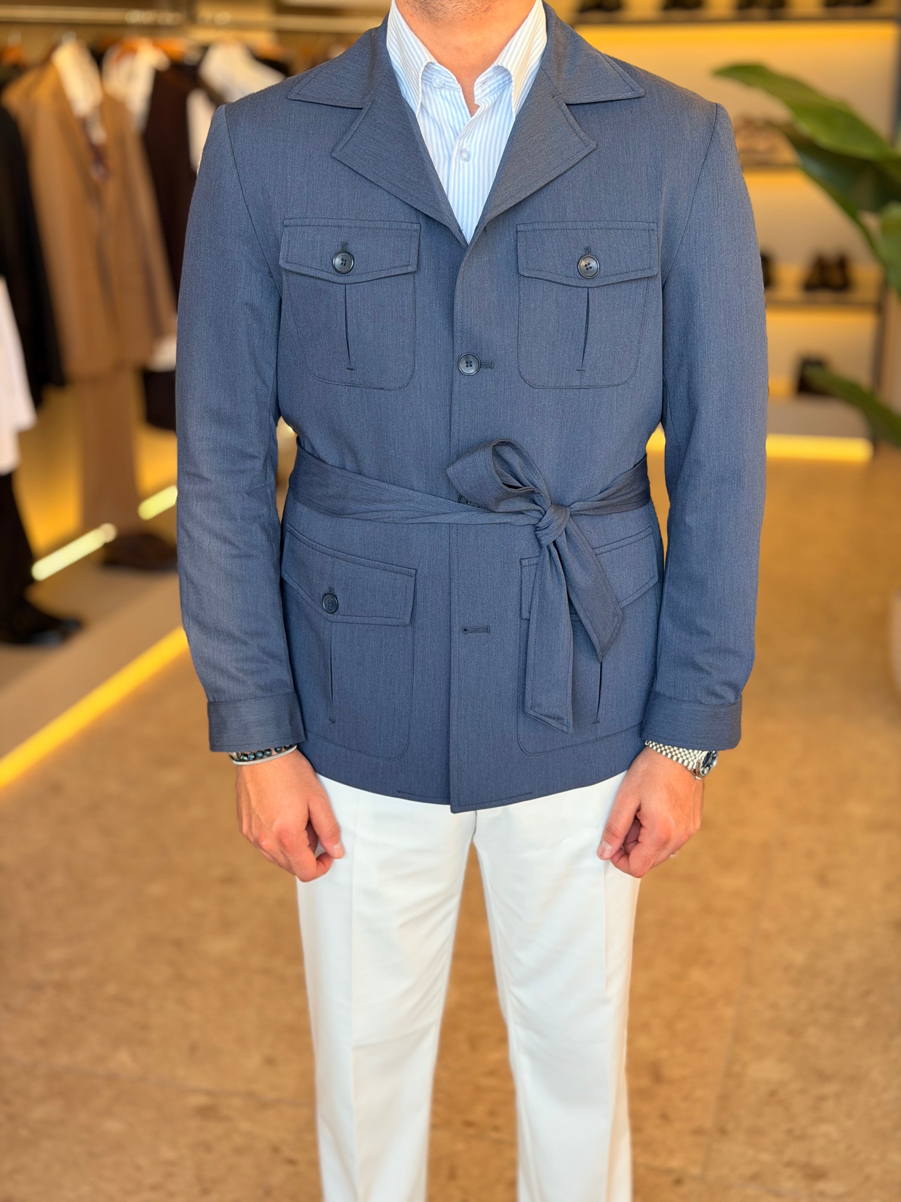 Safari Jacket - Blue