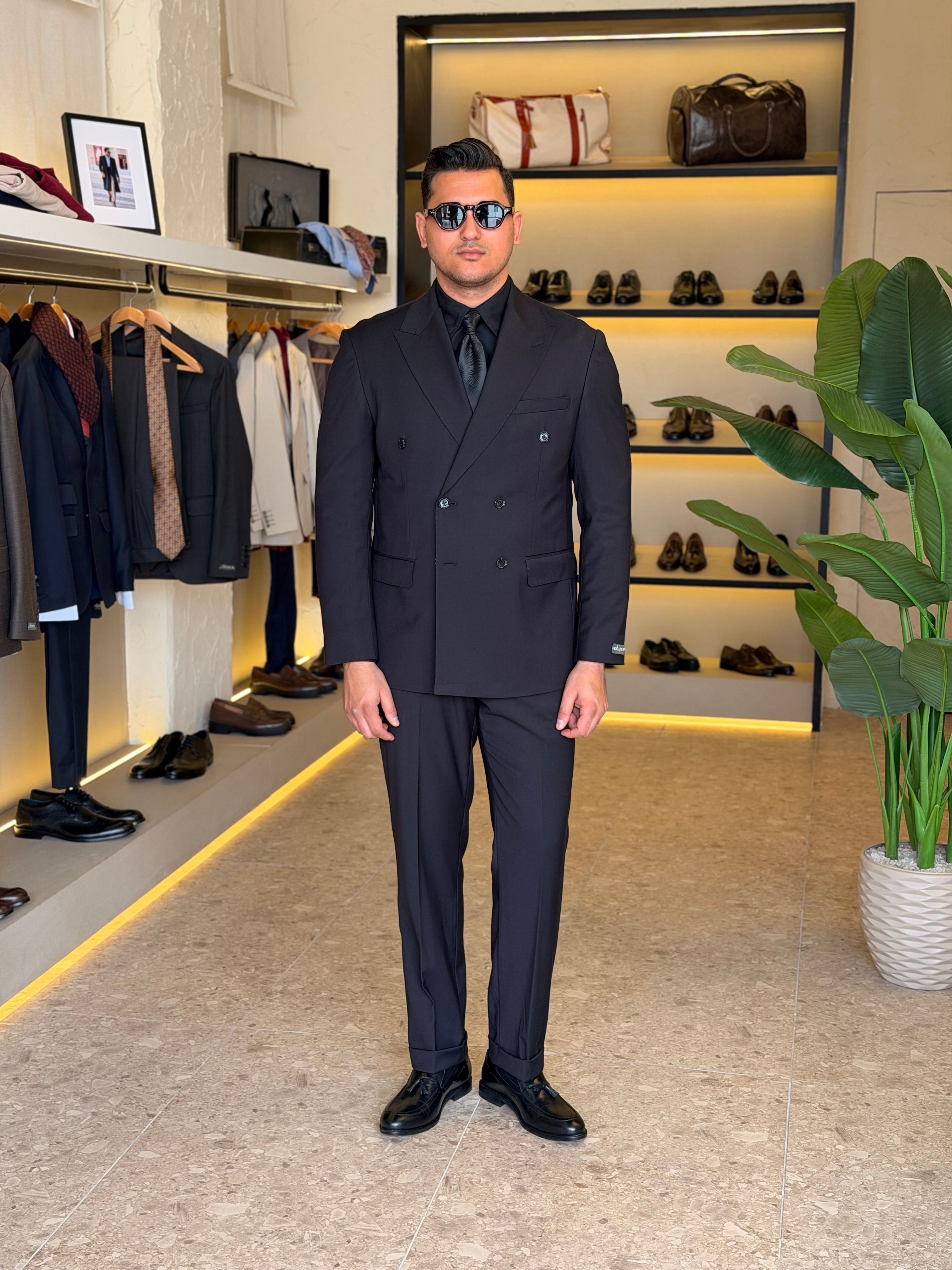 Double breasted suit - Black