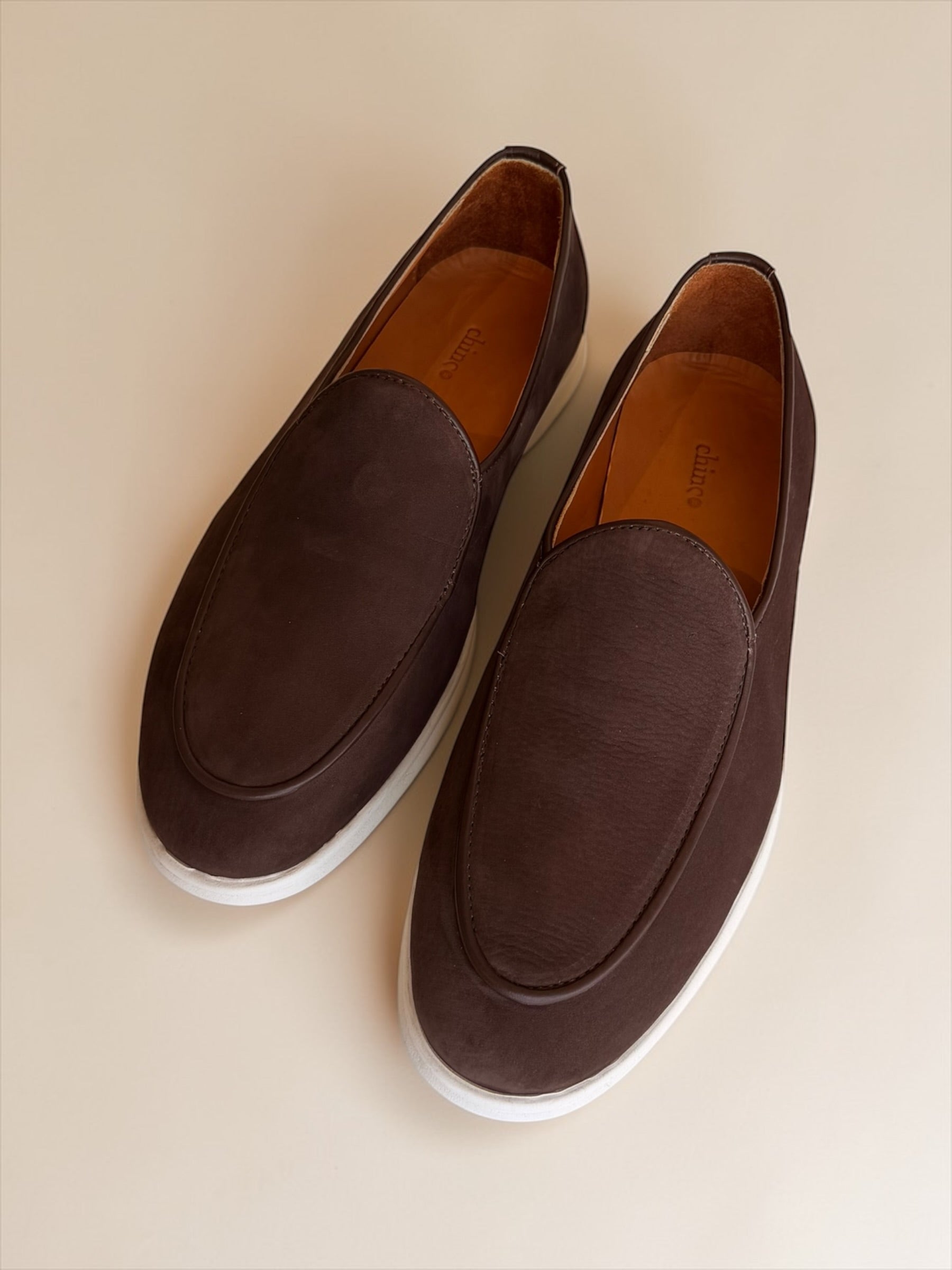 Suede leather loafers - Brown