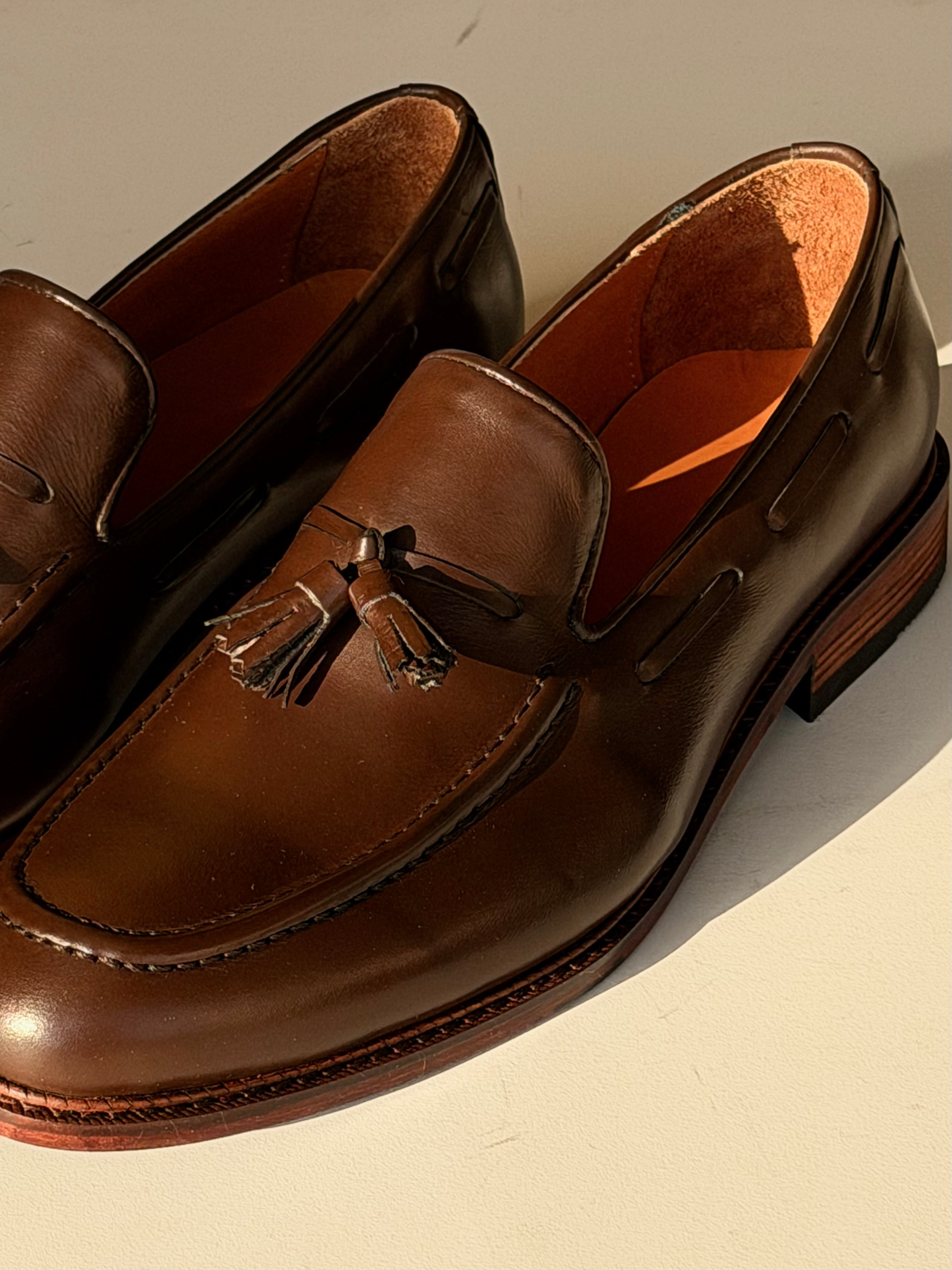 Tassels leather shoes - Brown
