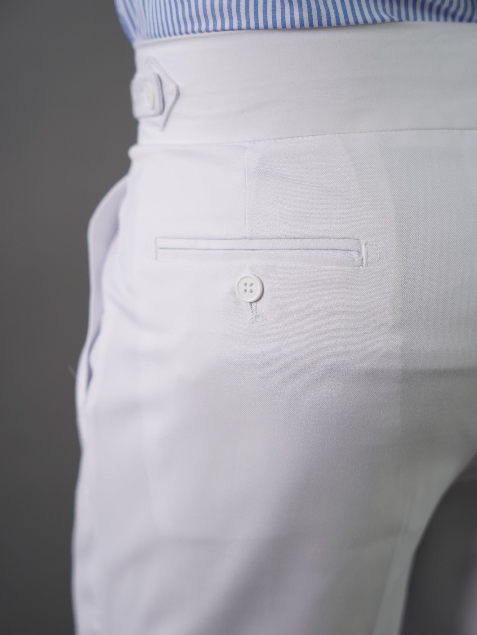 Hook two side Gurkha trousers - white