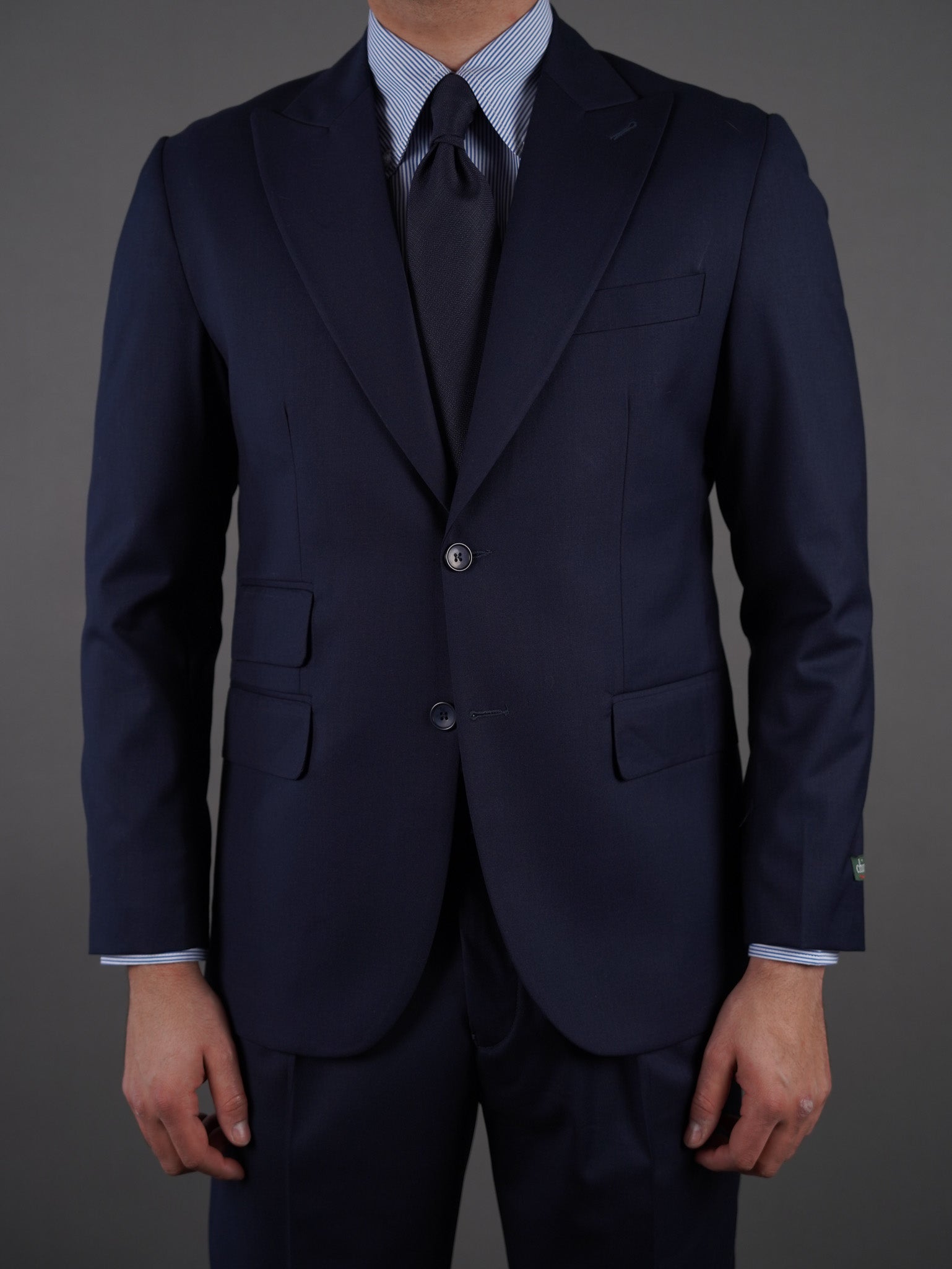 "Slim fit suit with two pockets - NAVY