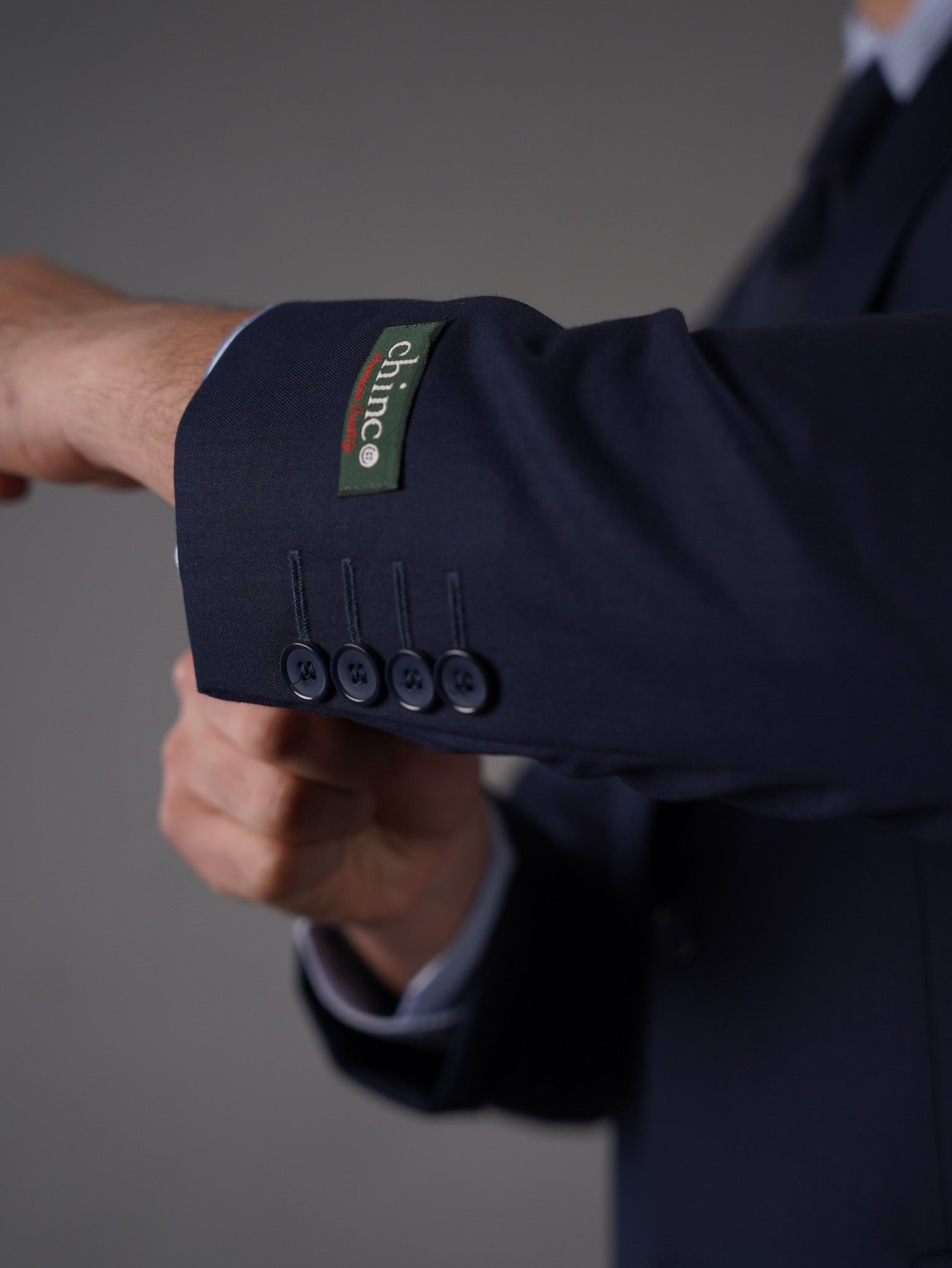 "Slim fit suit with two pockets - NAVY