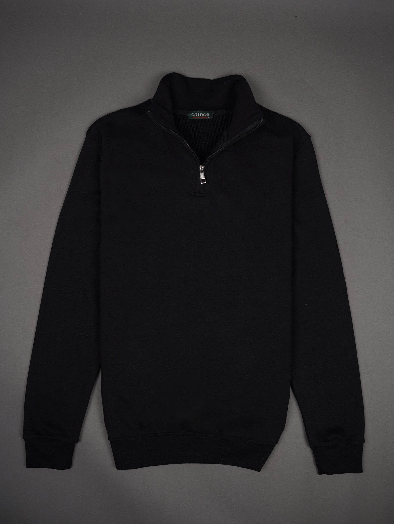 Quarter zip long sleeve - BLACK