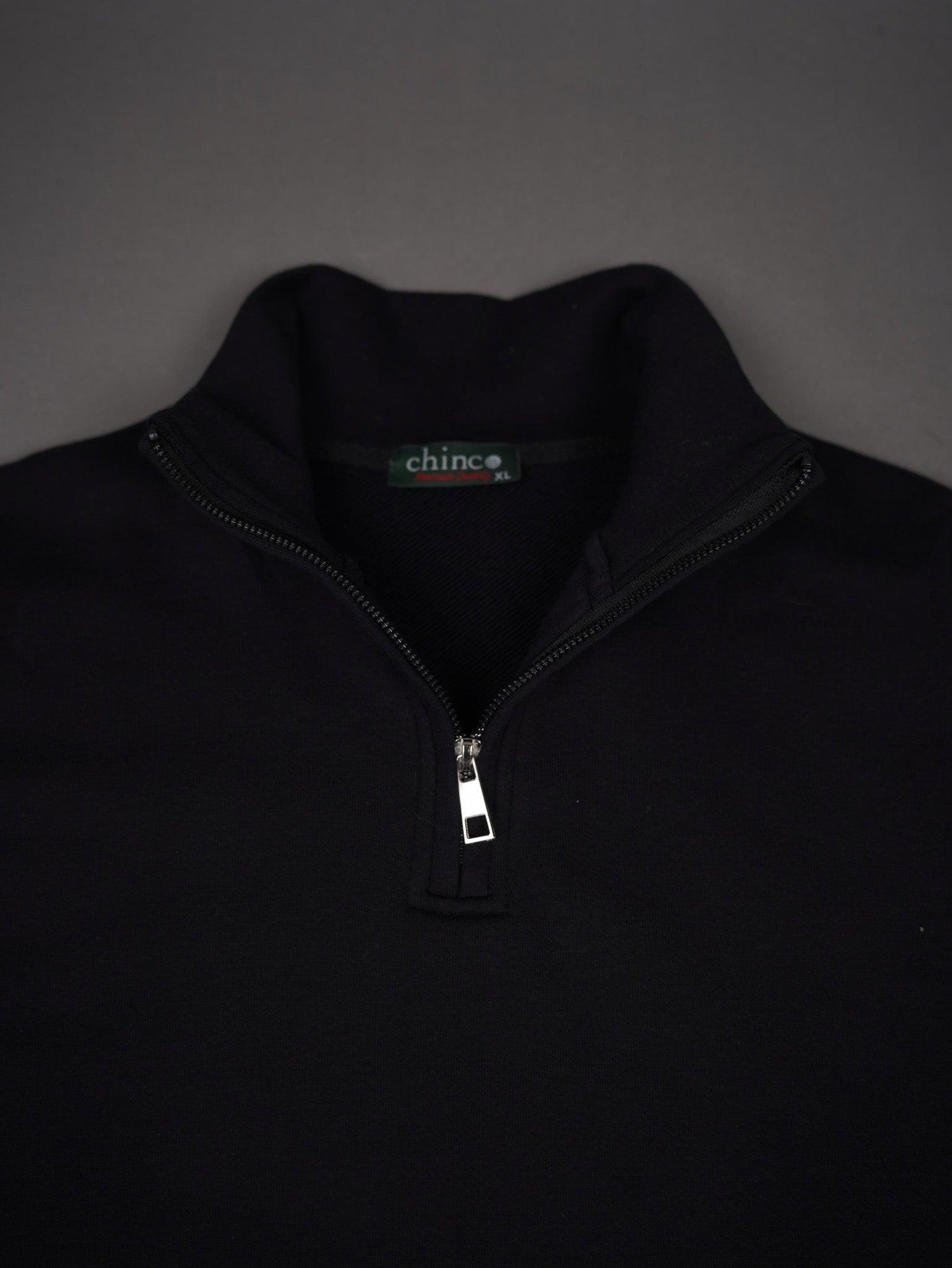 Quarter zip long sleeve - BLACK