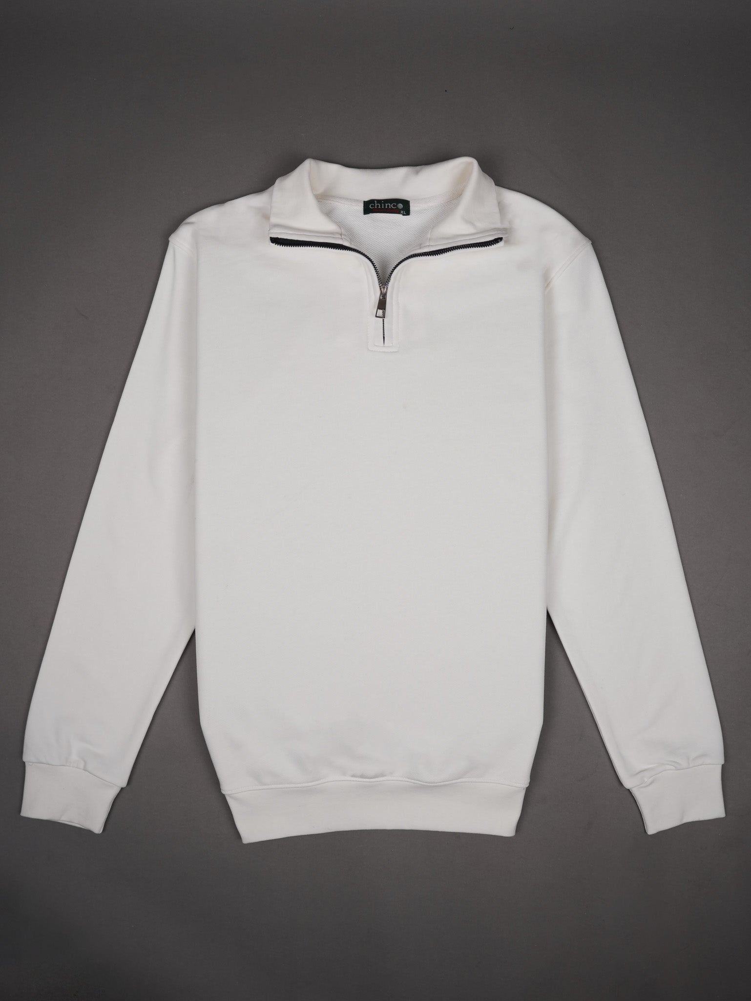 Quarter zip long sleeve - OFF WHITE
