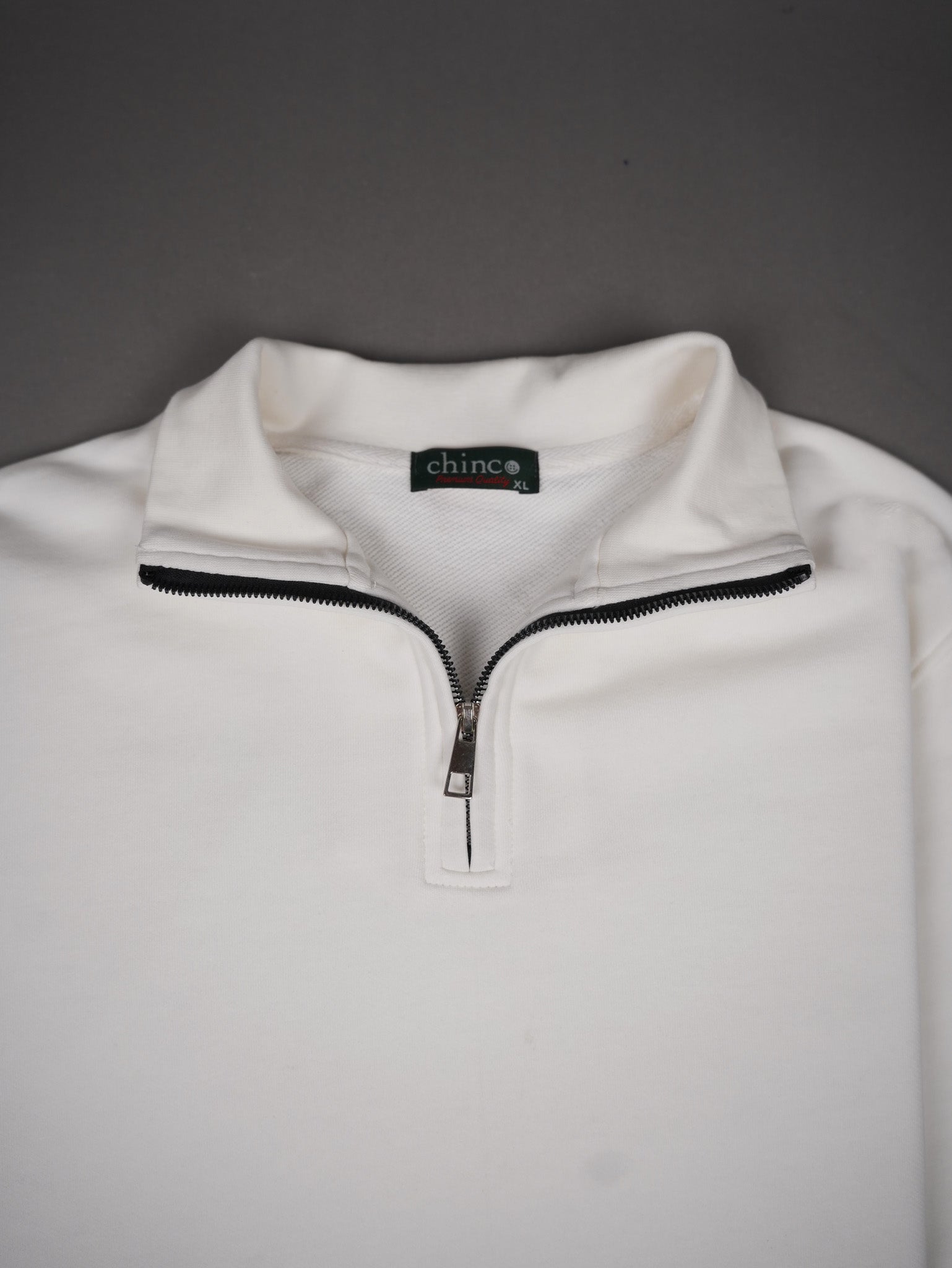 Quarter zip long sleeve - OFF WHITE