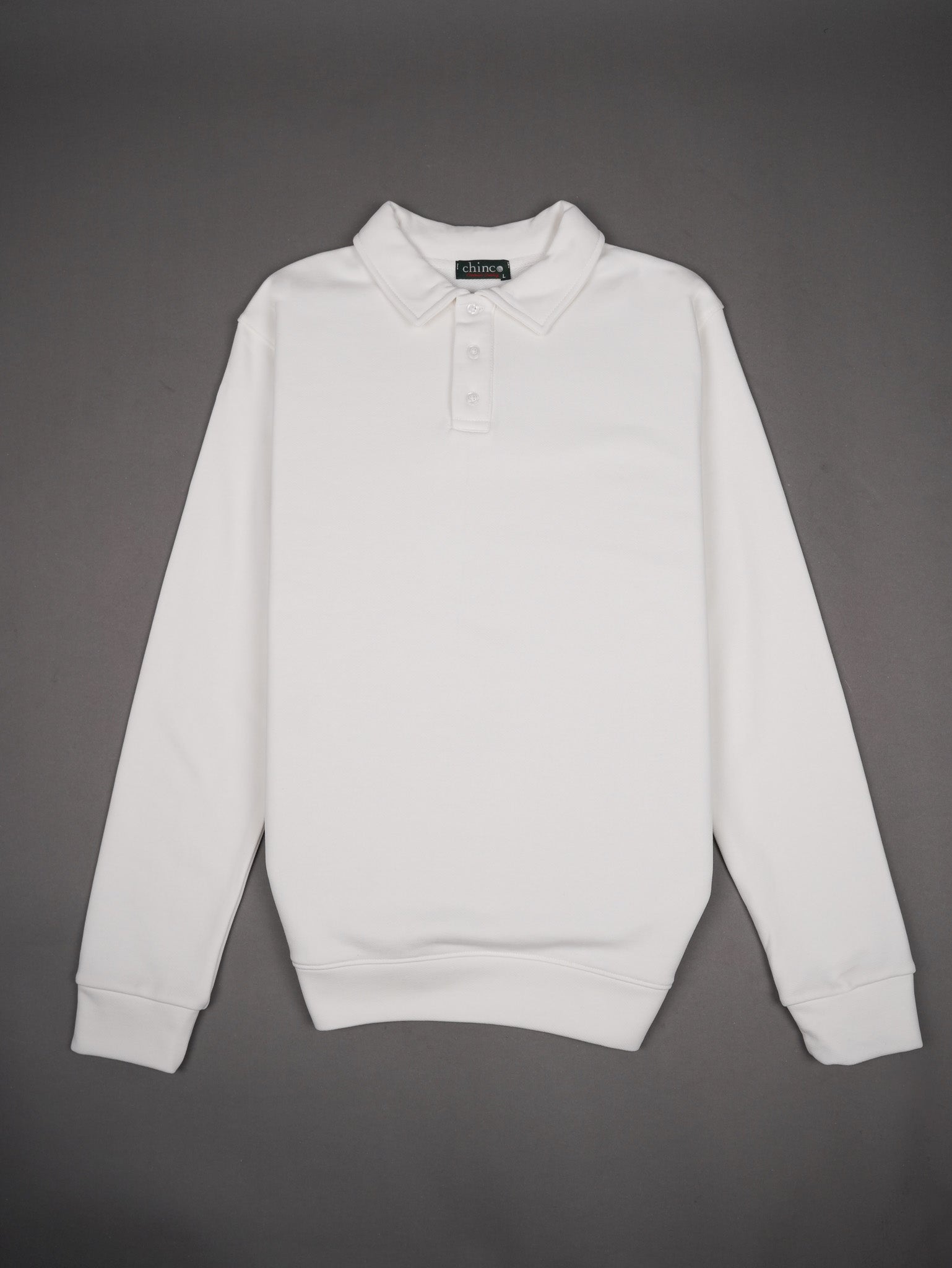 Polo collar sweater - OFF WHITE