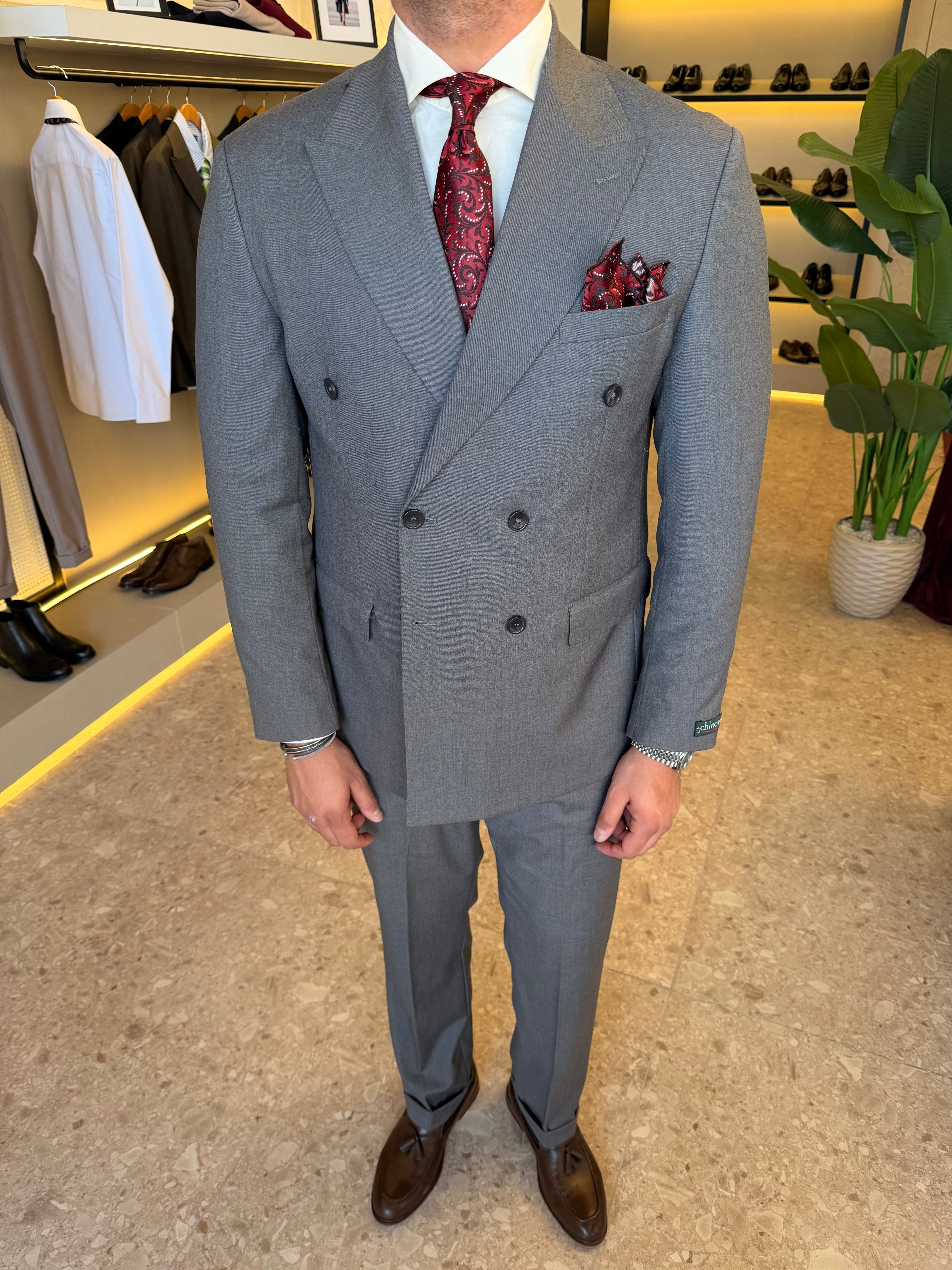 Double breasted suit - Mid Gray