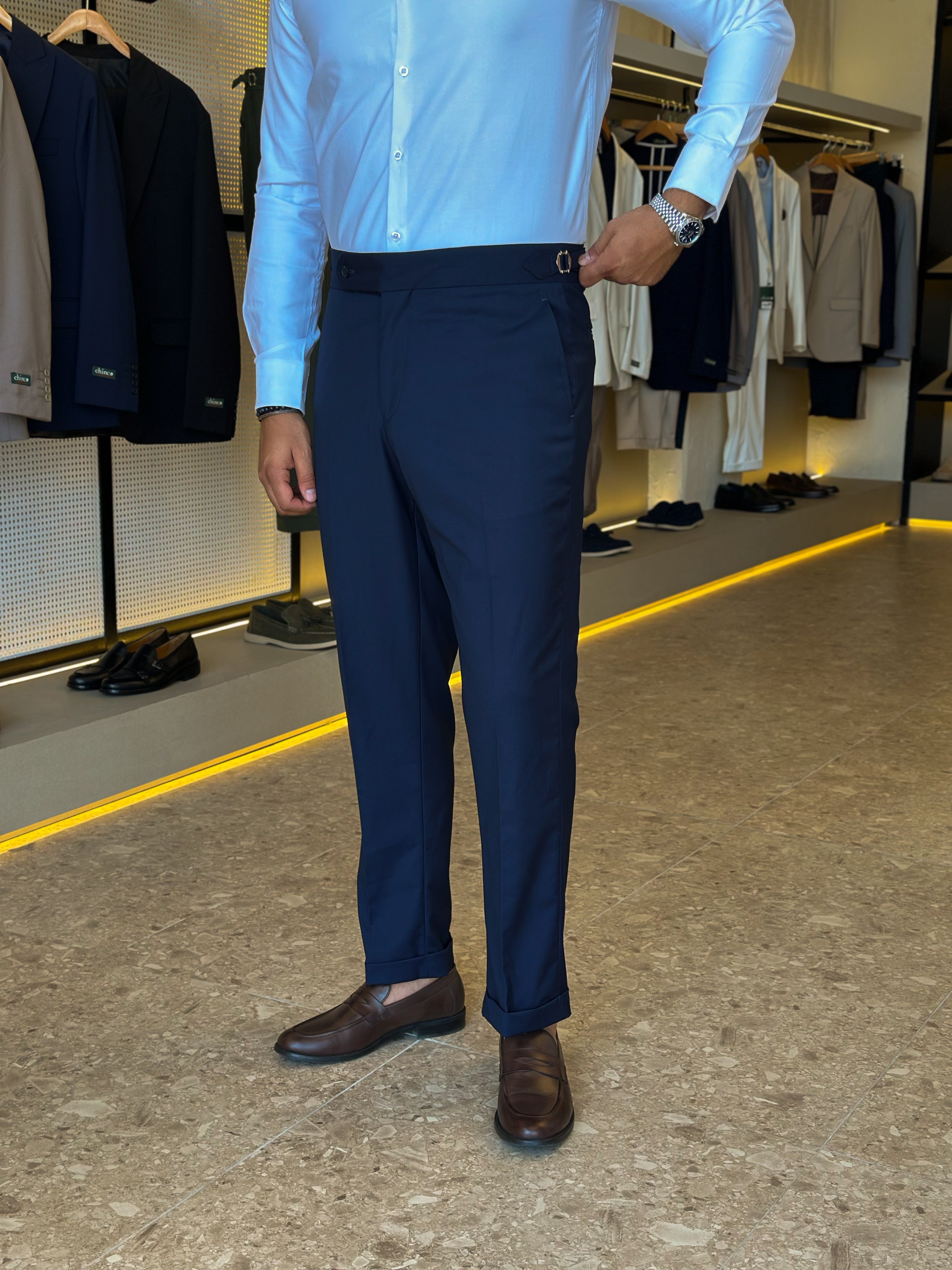 Slim fit suit with two pockets - Navy