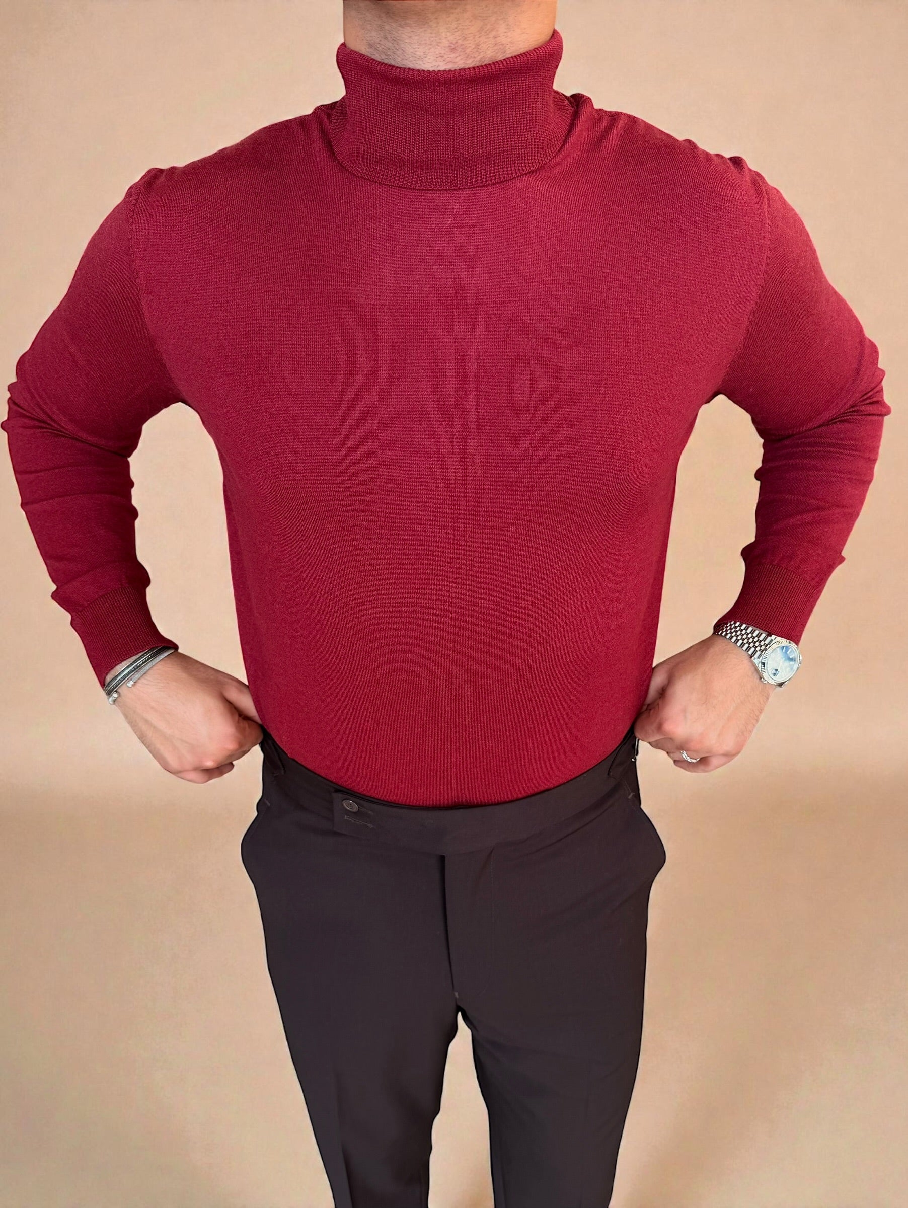 Knitwear High-Neck - Burgundy