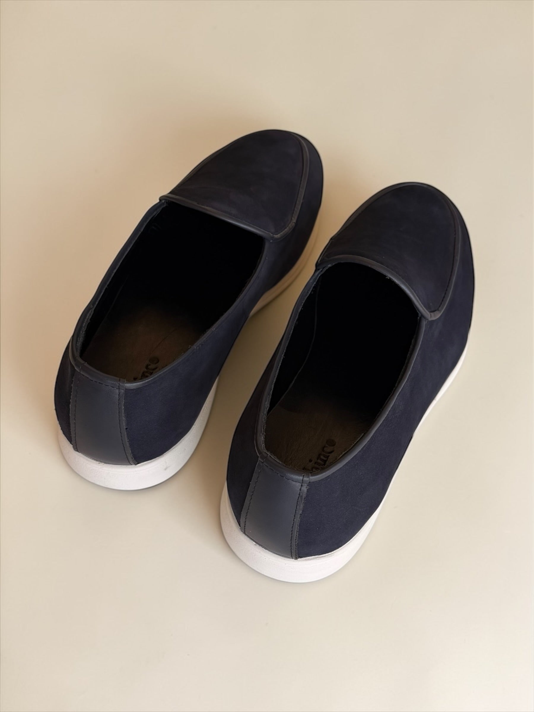 Suede leather loafers - Navy