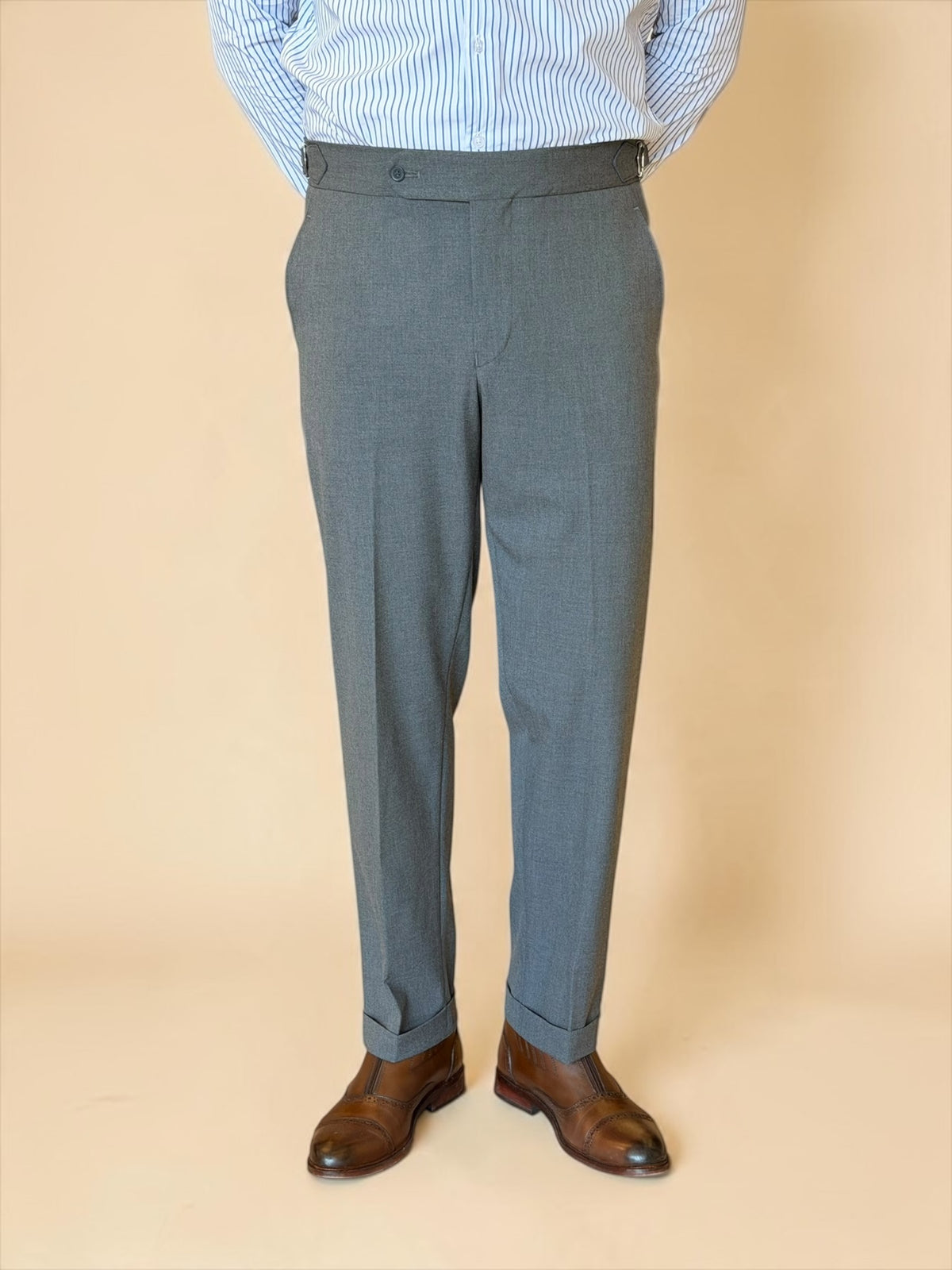 One button Gurkha Trousers - Gray