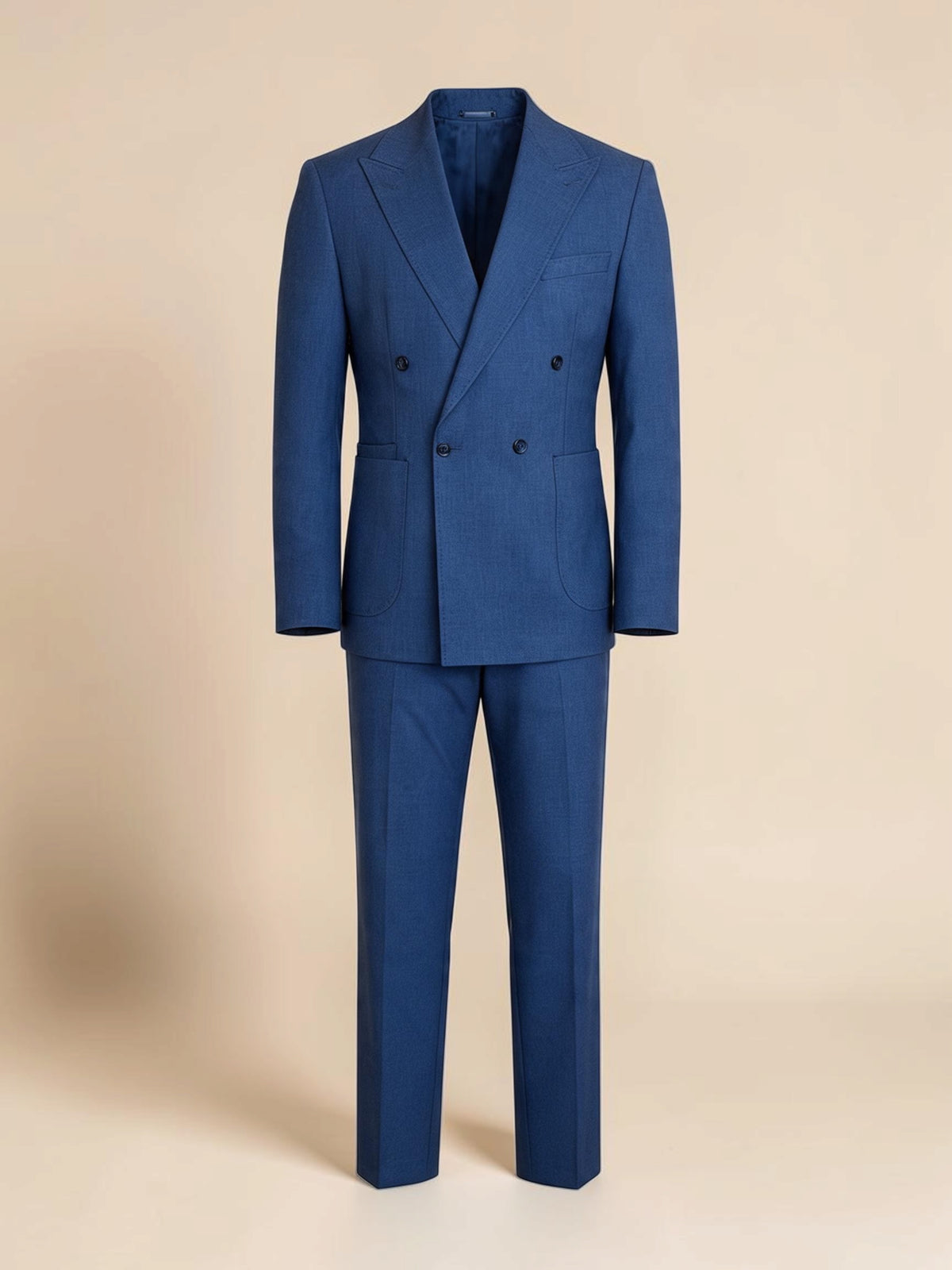 Double breasted 4 button suit - Blue