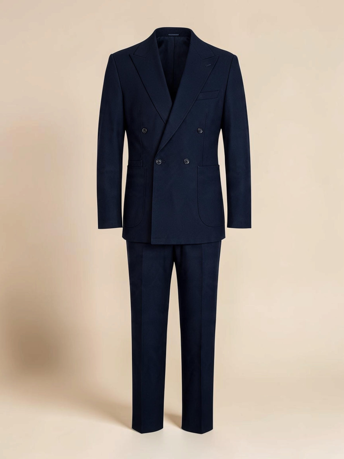 Double breasted 4 button suit - Black