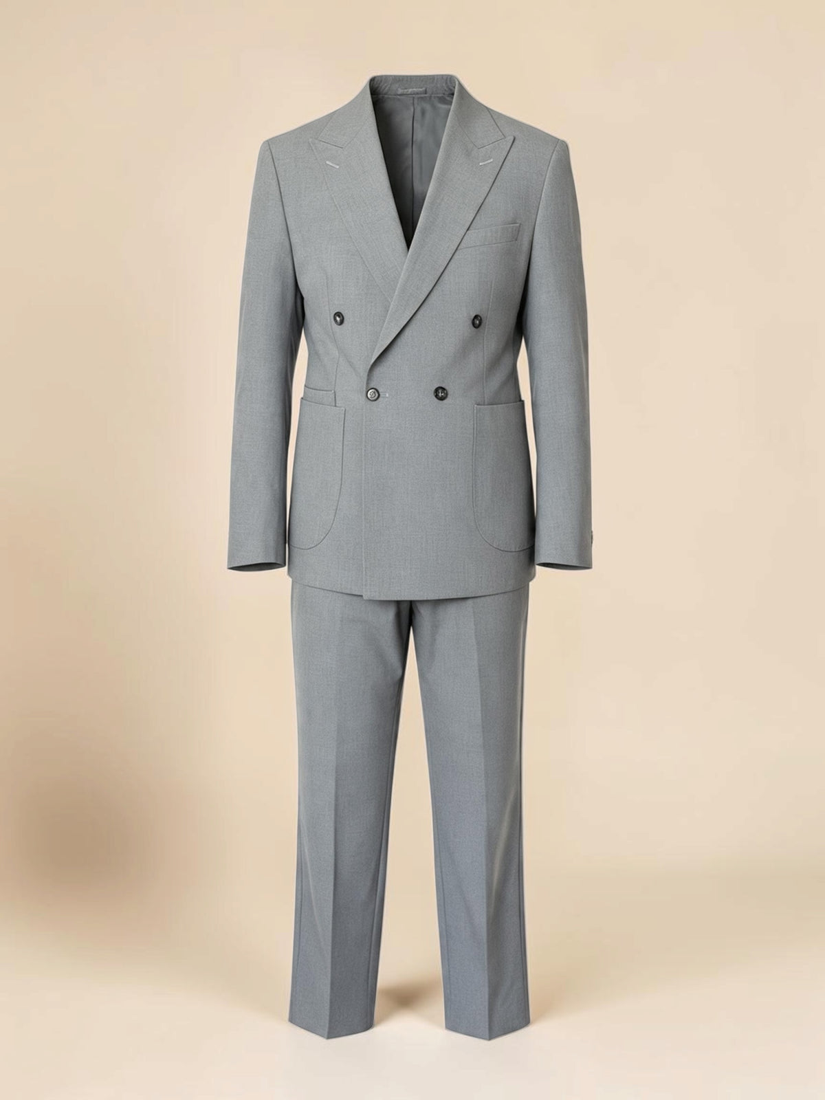Double breasted 4 button suit - Gray