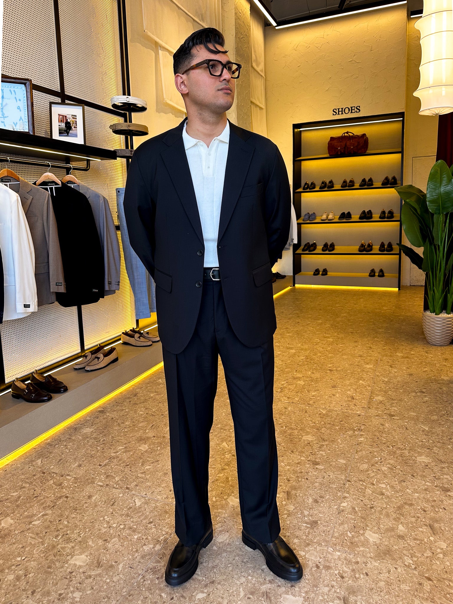 Oversized Unlined Suit - black