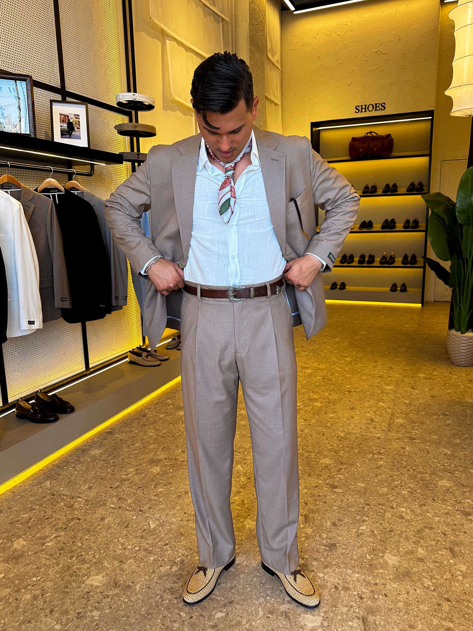 Oversized Unlined Suit - cacao