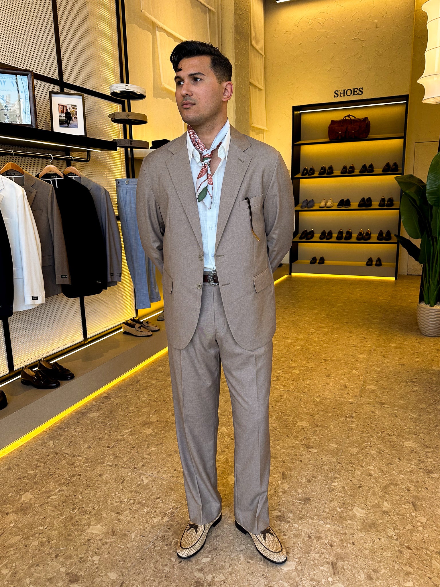 Oversized Unlined Suit - cacao