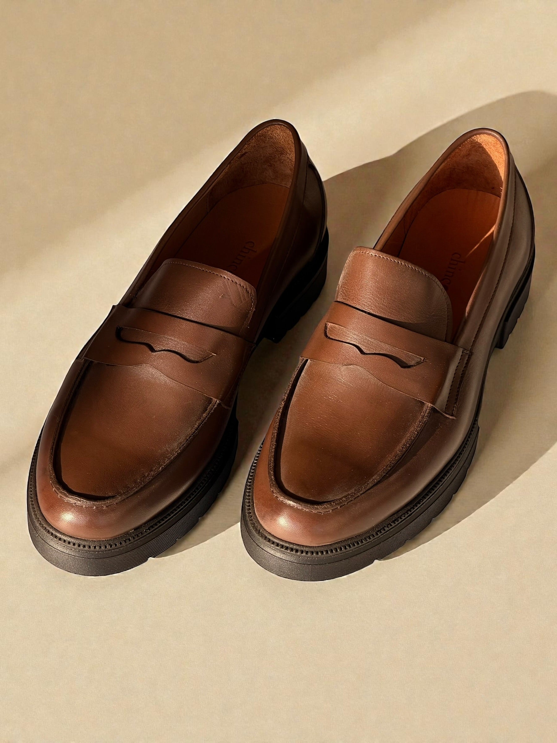 Chunky loafer shoes - Brown