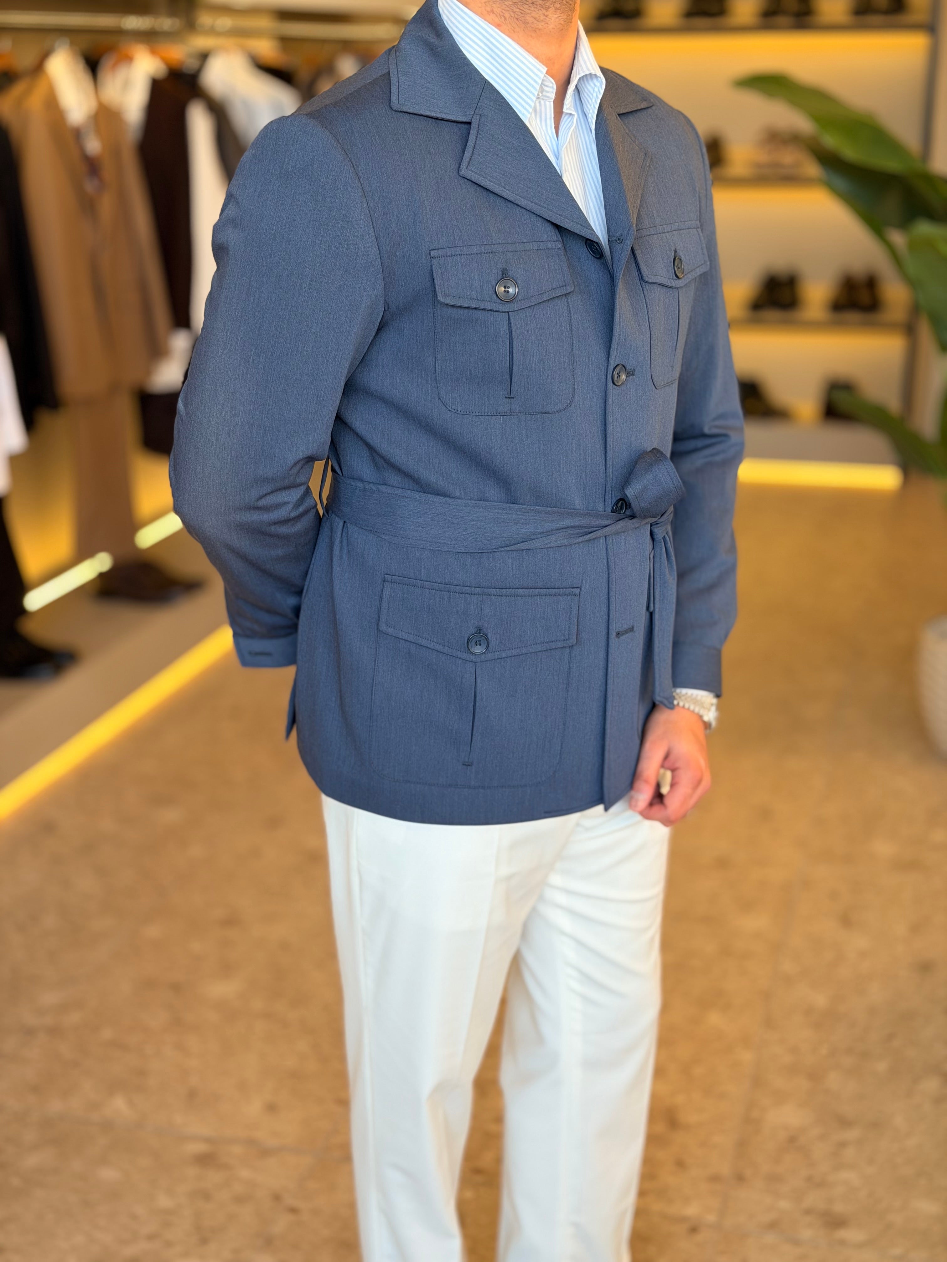 Safari Jacket - Blue