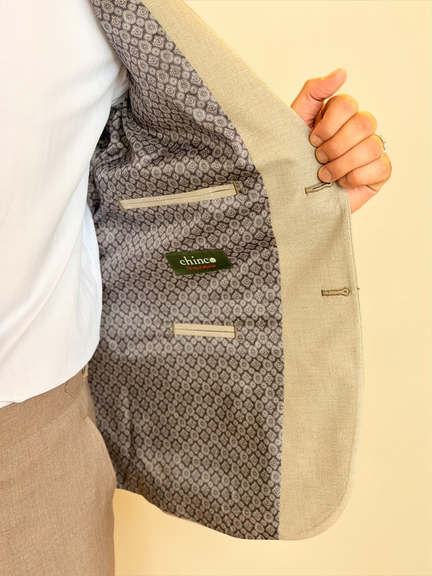 Basic Tailored Blazer - Beige