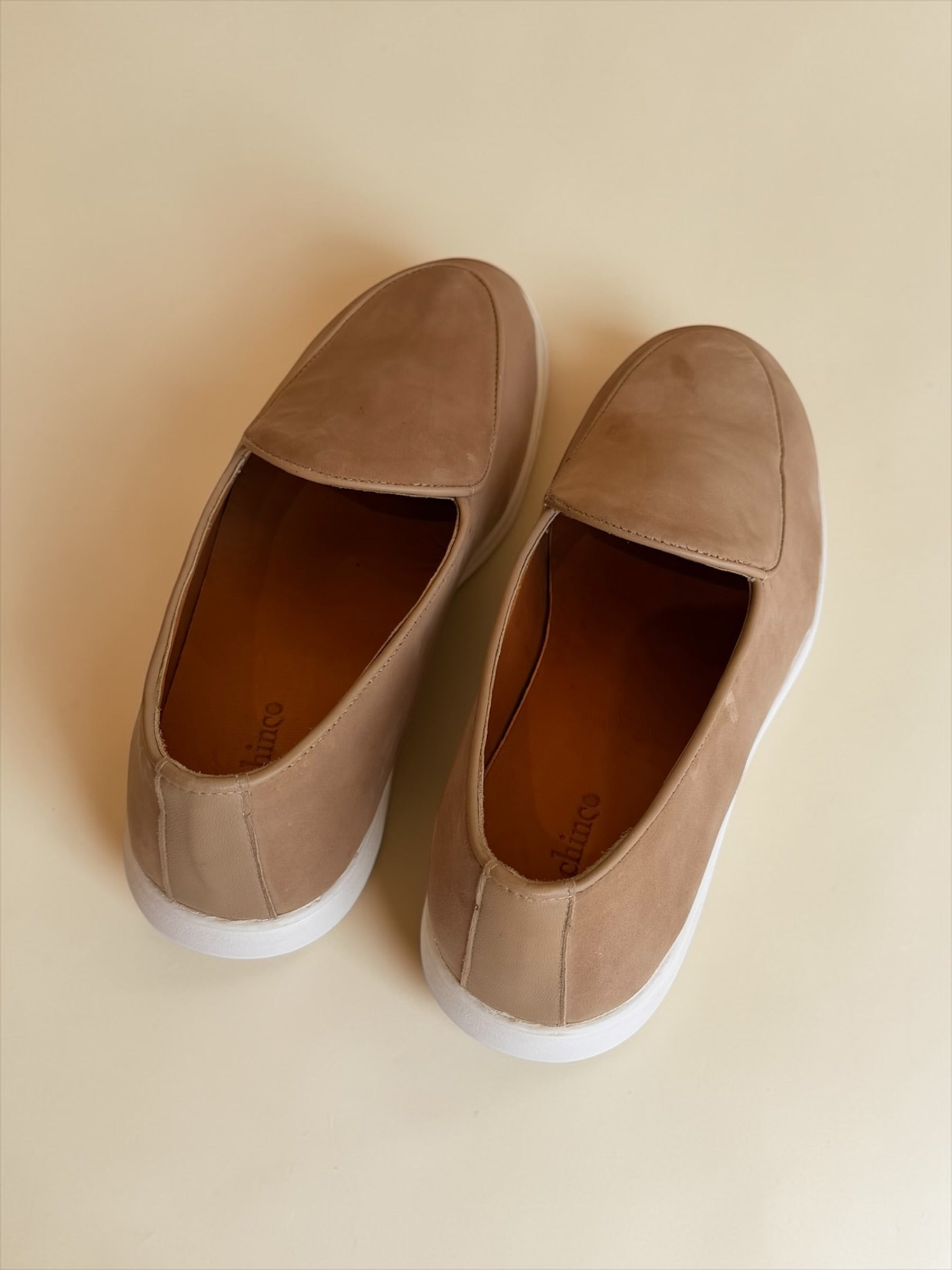 Suede leather loafers - Baige