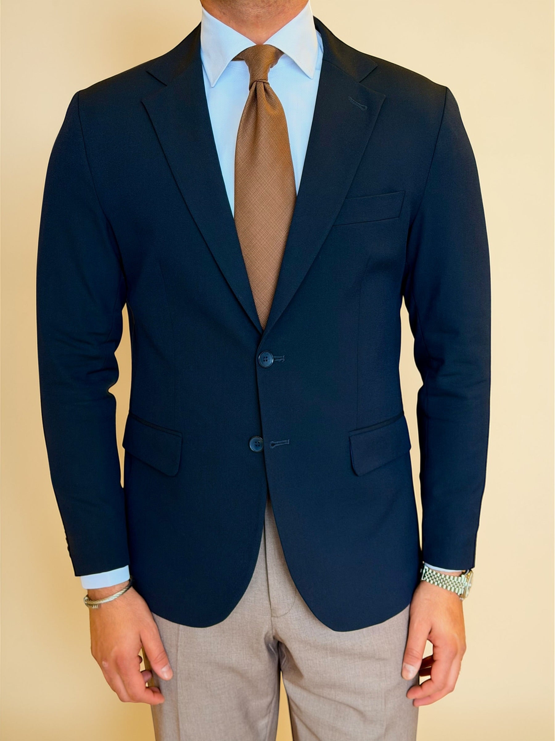 Basic Tailored Blazer - Navy