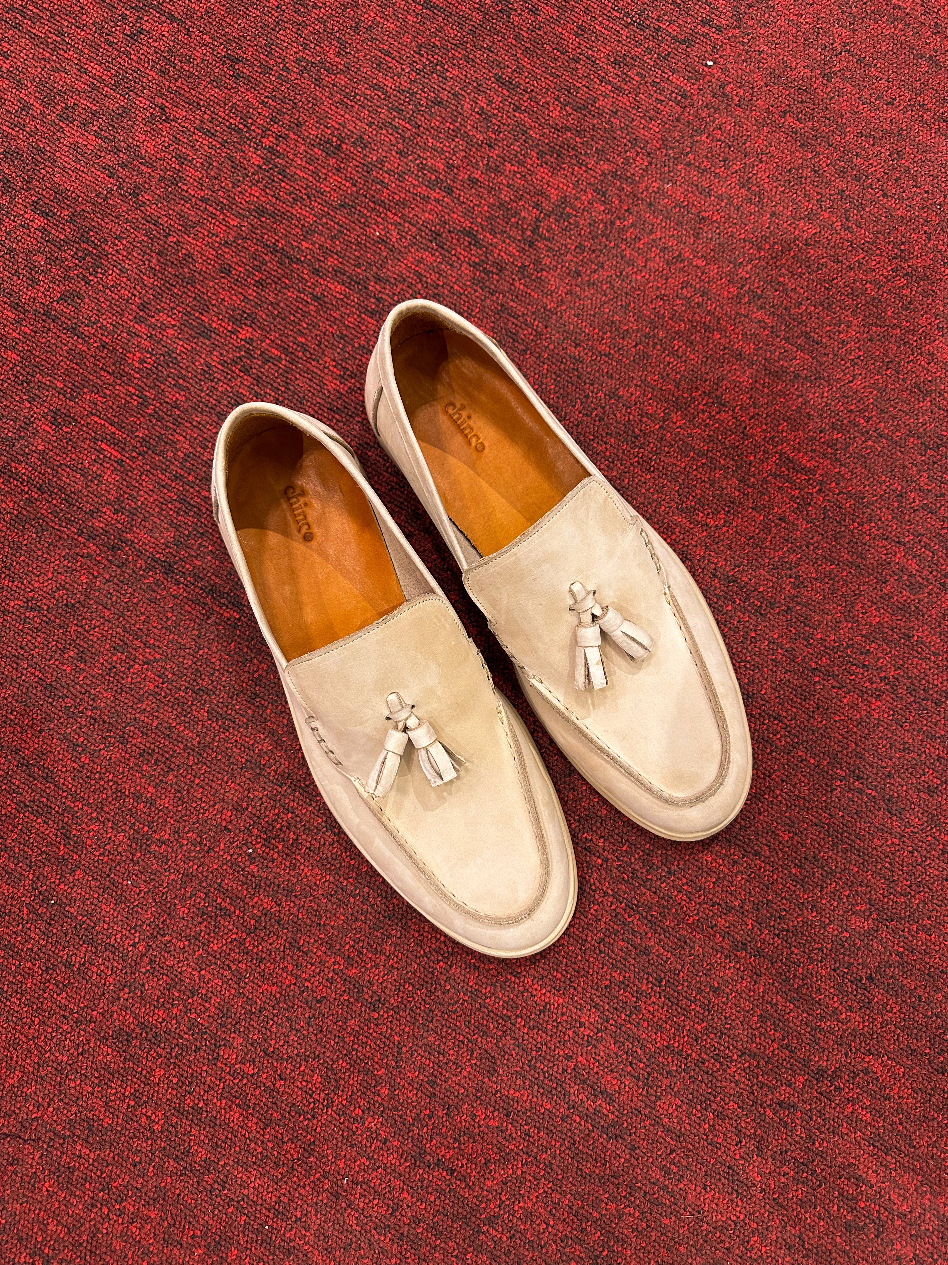 Tassels Suede loafers - beige