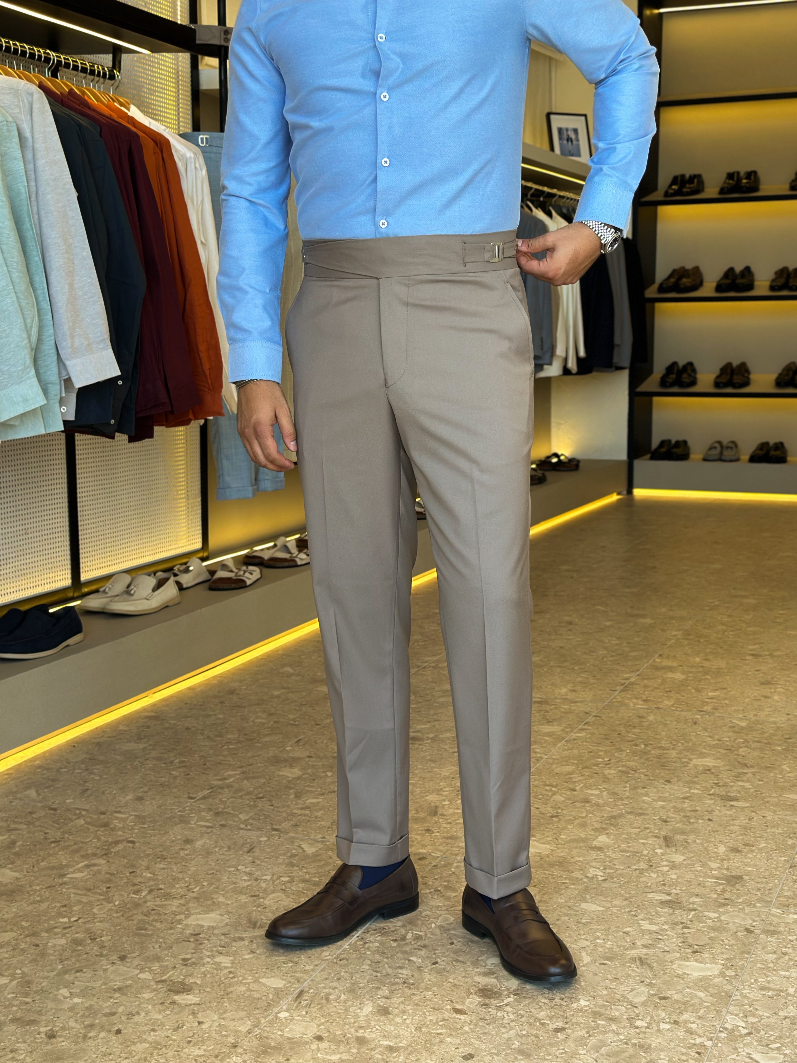 Hook chino trouser -  cacao