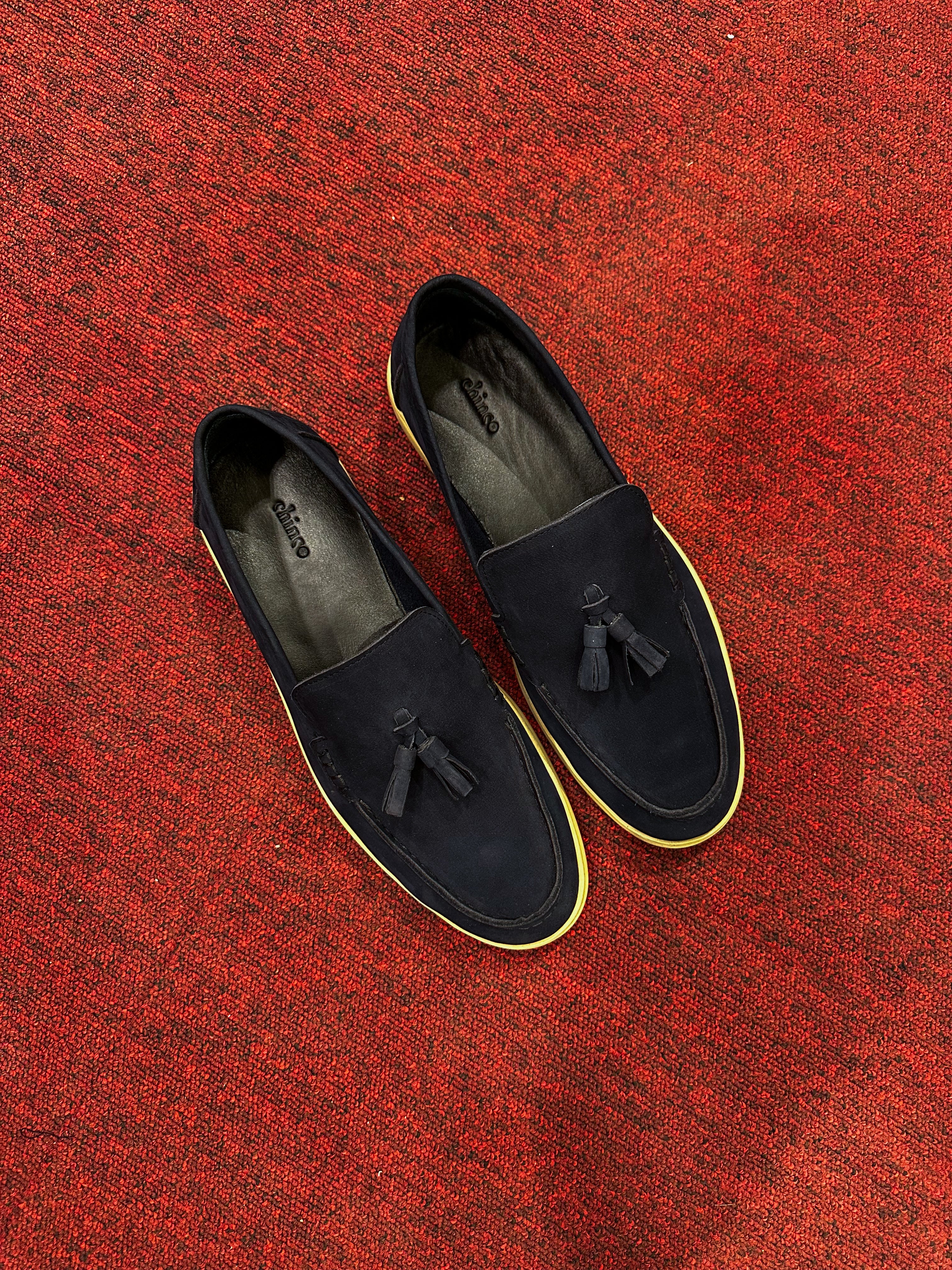 Tassels Suede loafers - navy
