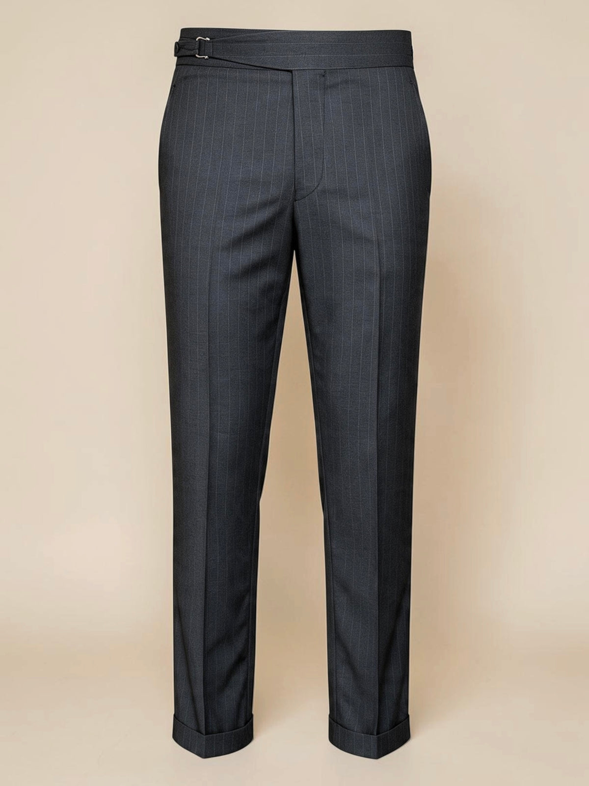 One side stripe gurkha trousers - Dark Gray