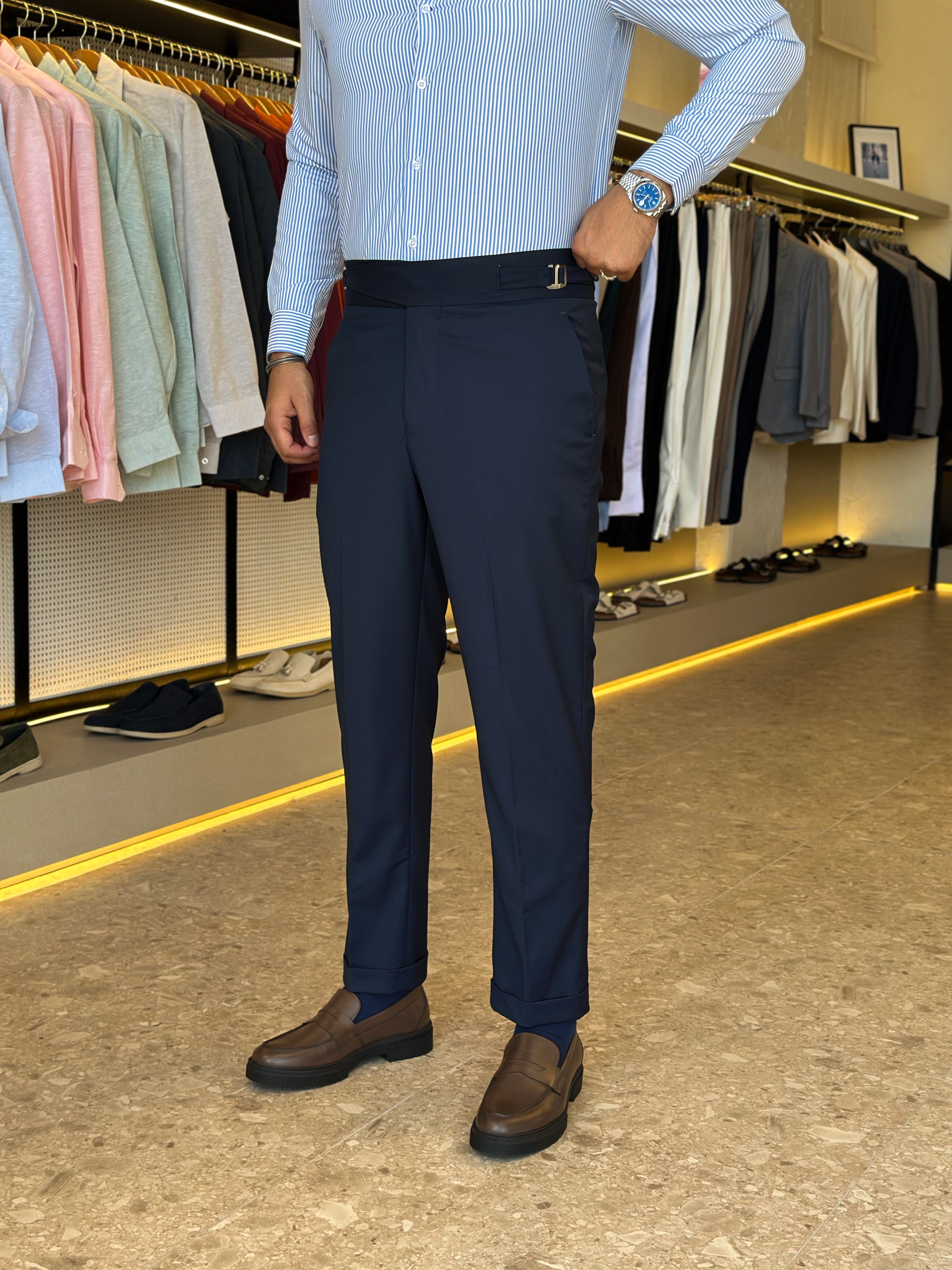 Hook chino trouser - navy