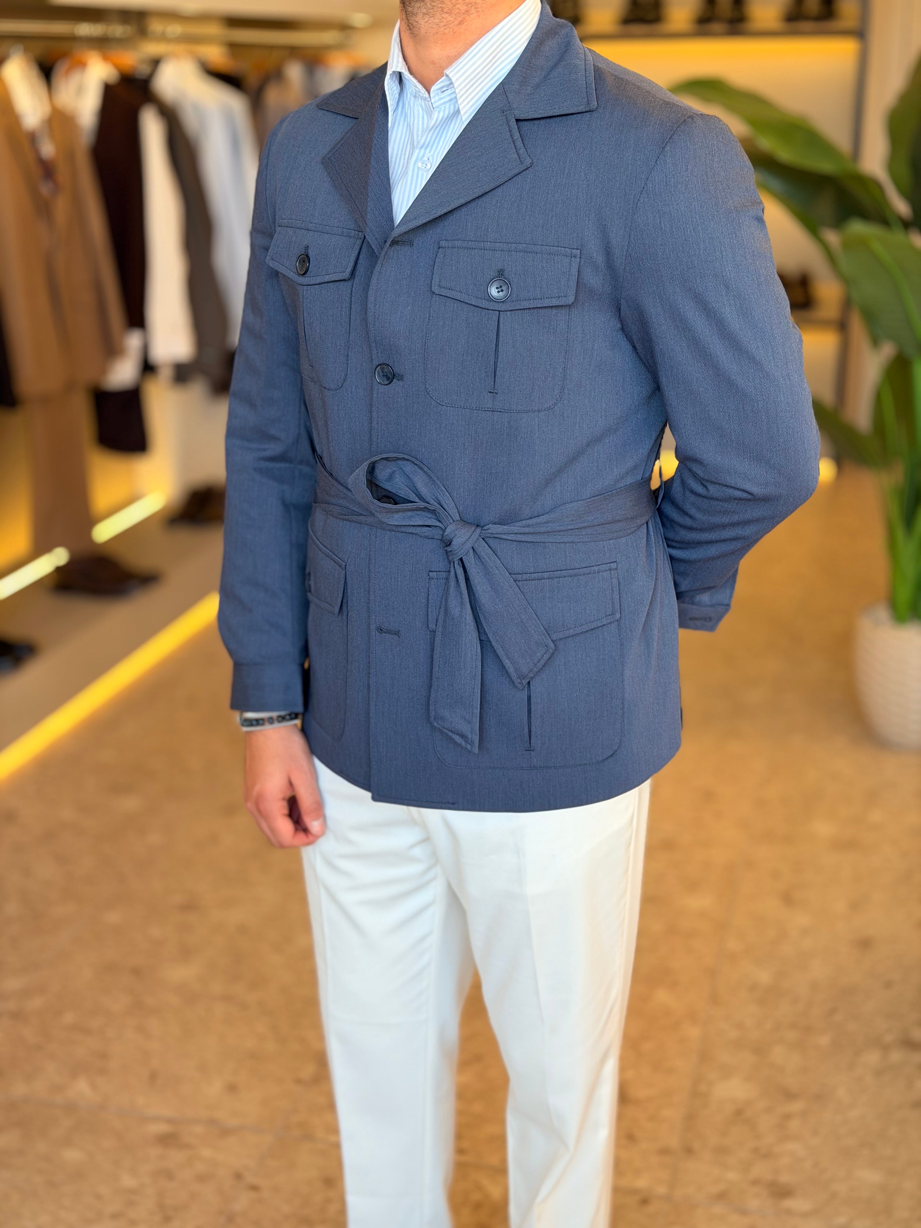 Safari Jacket - Blue