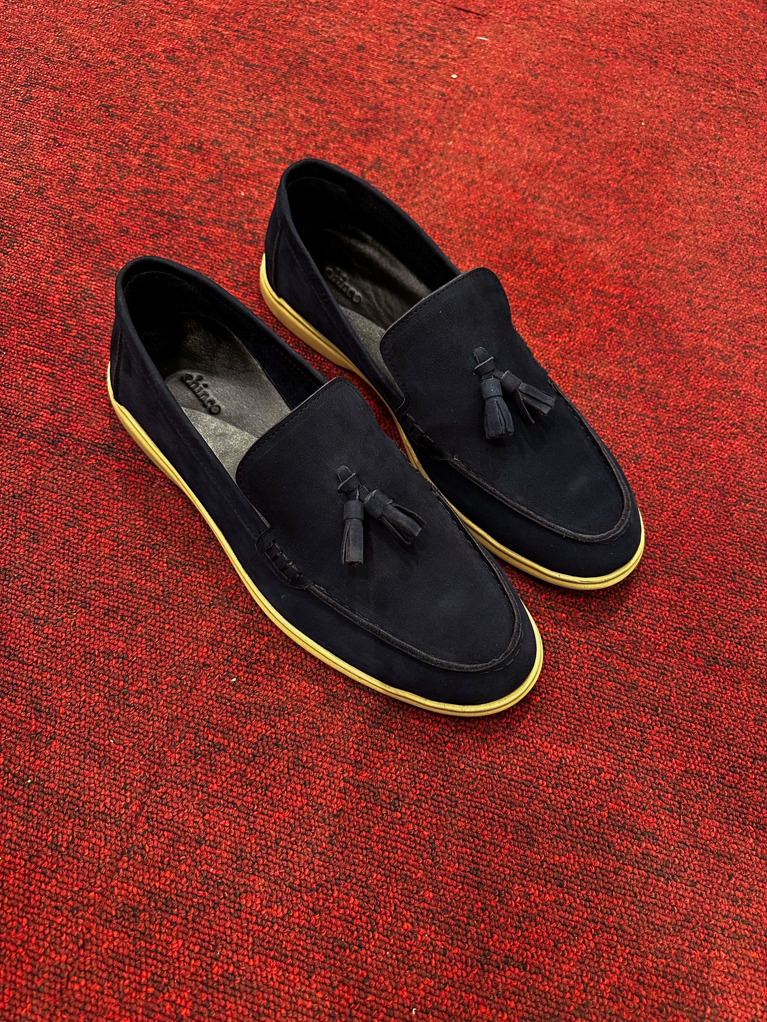 Tassels Suede loafers - navy
