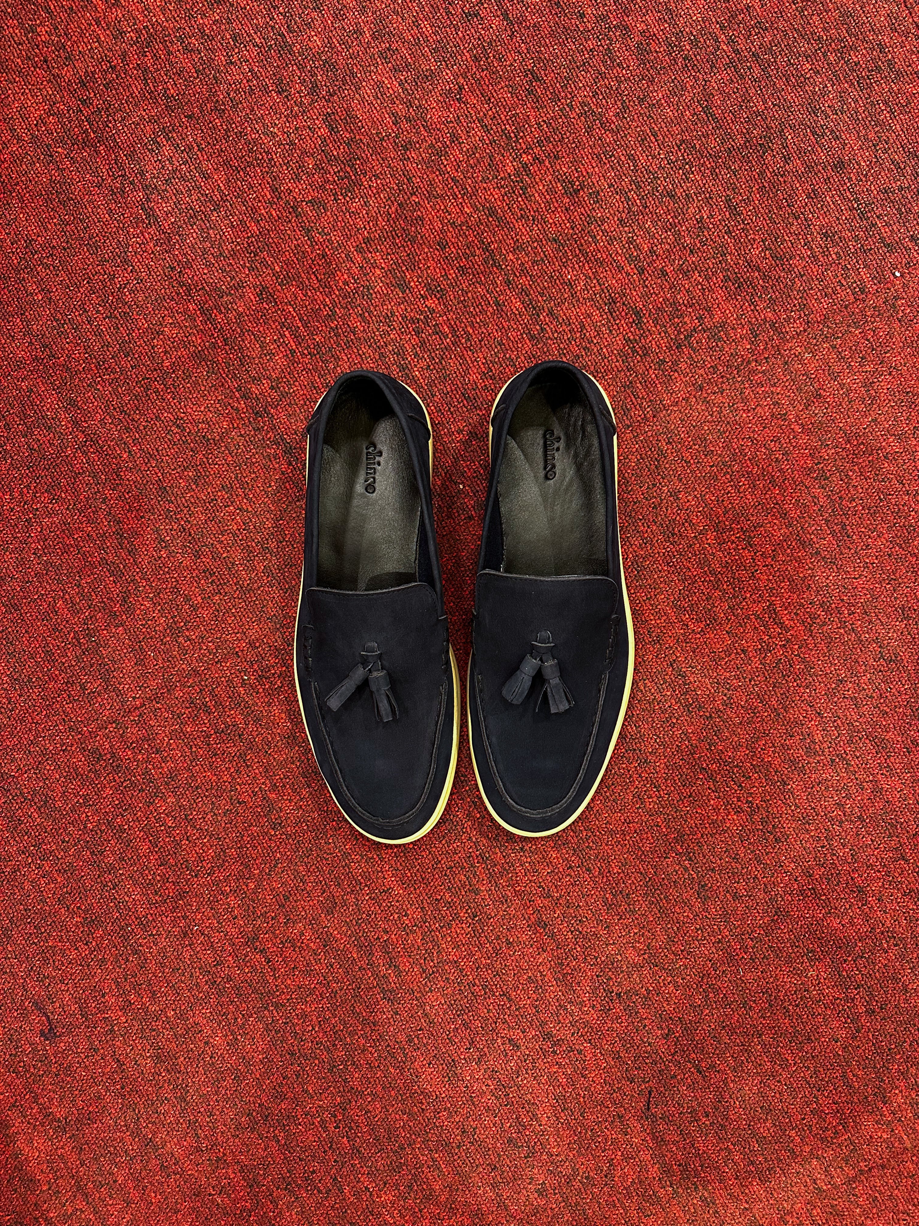 Tassels Suede loafers - navy