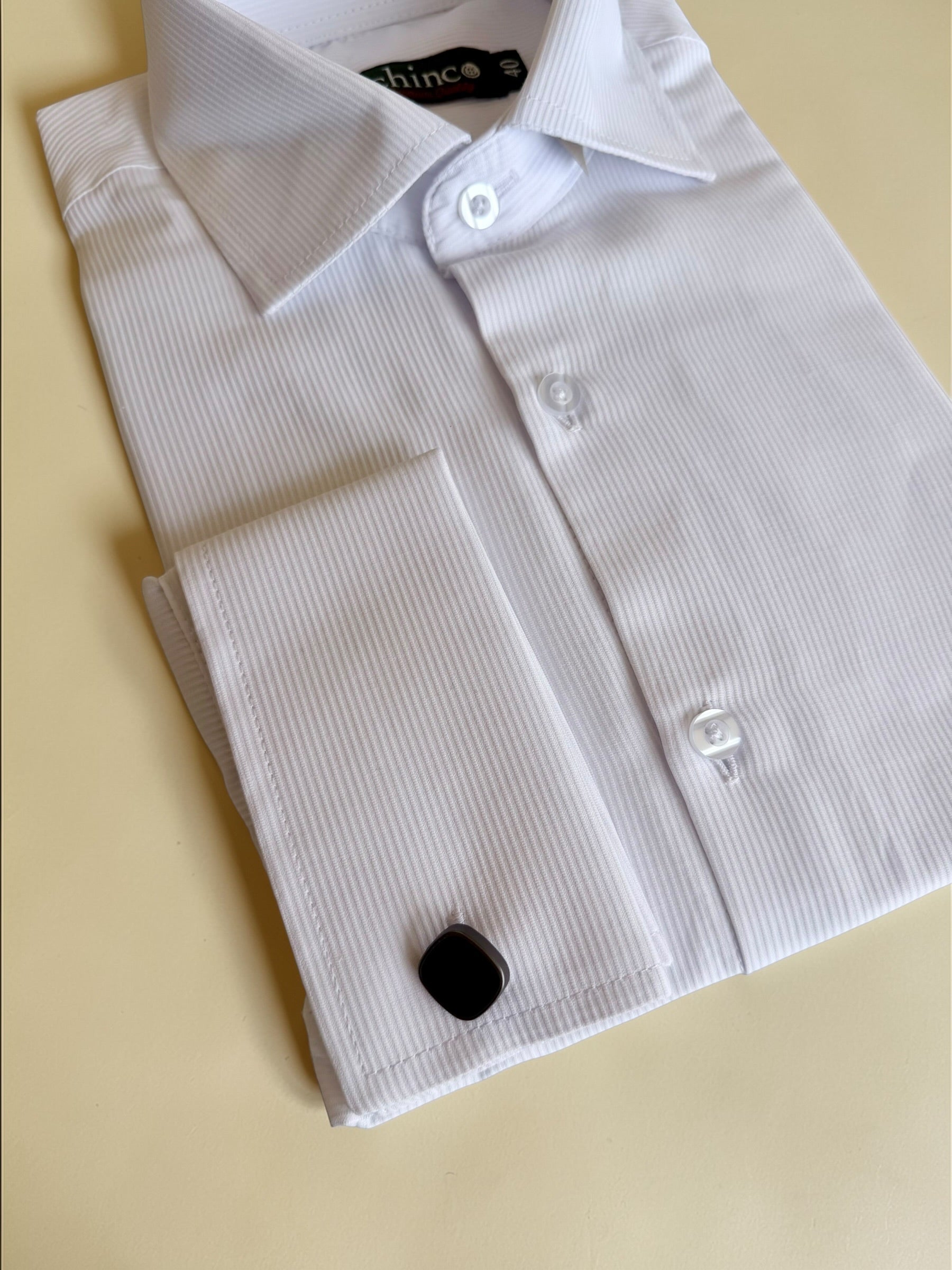 Striped pattern classic Shirt – white