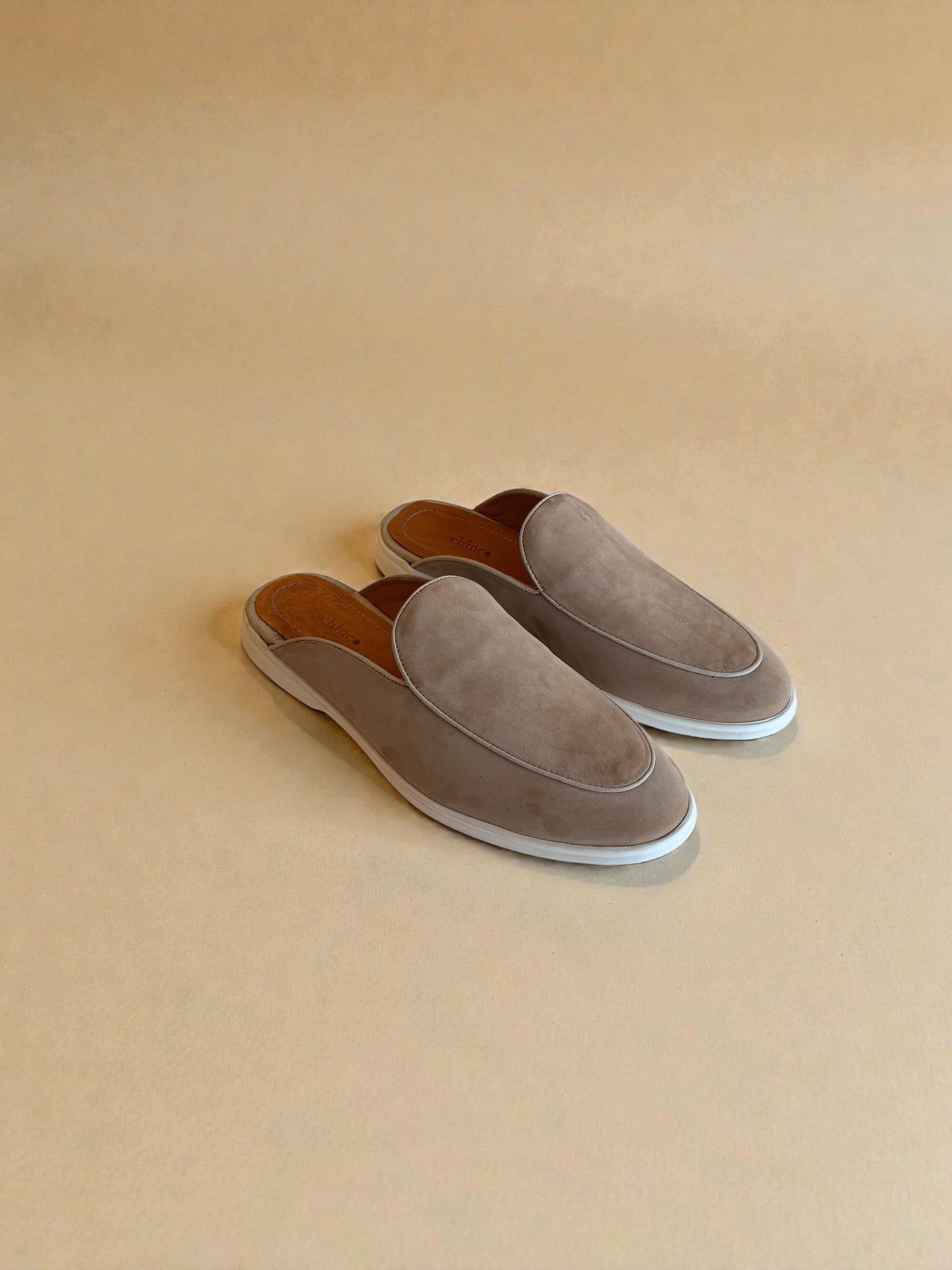Suede Mule - Beige