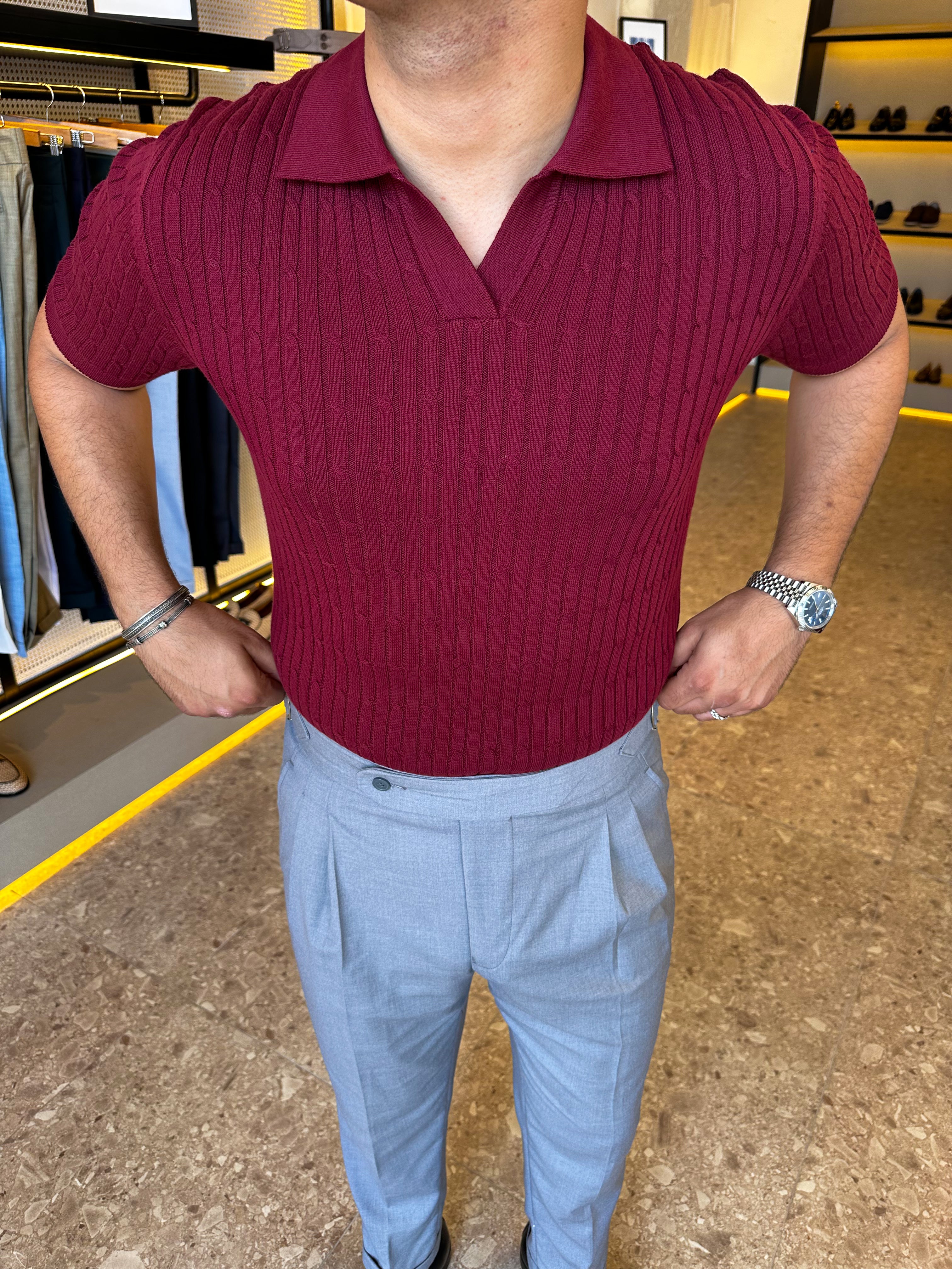 Caple knitwear - burgundy